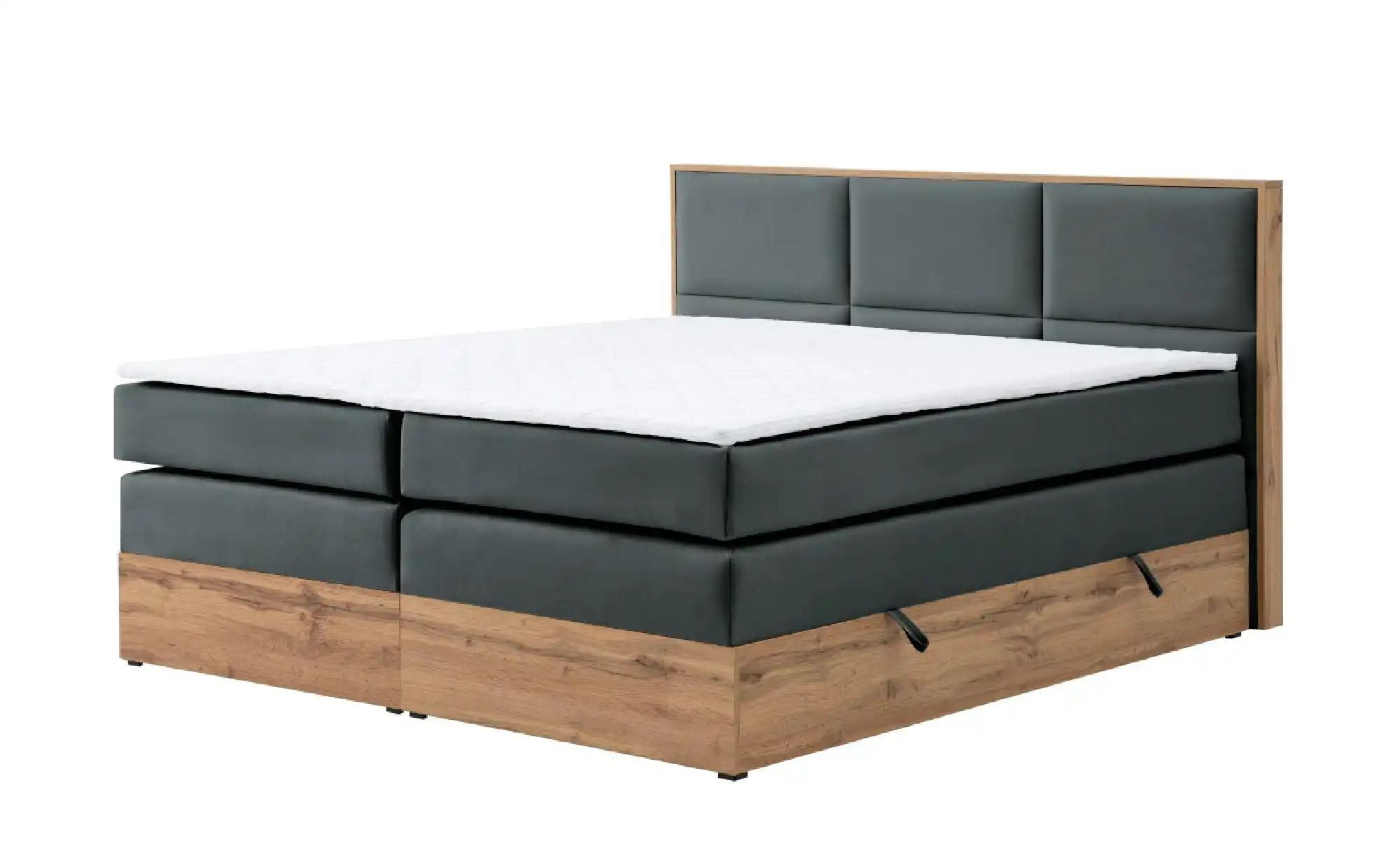 Boxspringbett mit Bettkasten Vancouver ¦ grau ¦ Maße (cm): B: 180 H: 115 Be günstig online kaufen