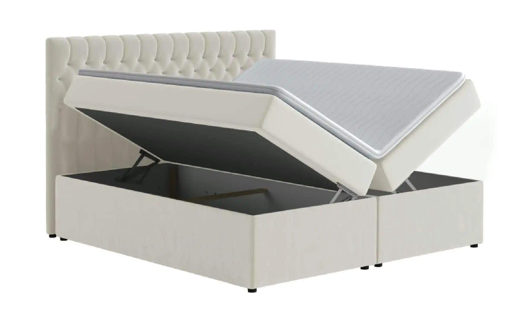 Boxbett mit Bettkasten Belek ¦ beige ¦ Maße (cm): B: 180 H: 125 Betten > Po günstig online kaufen