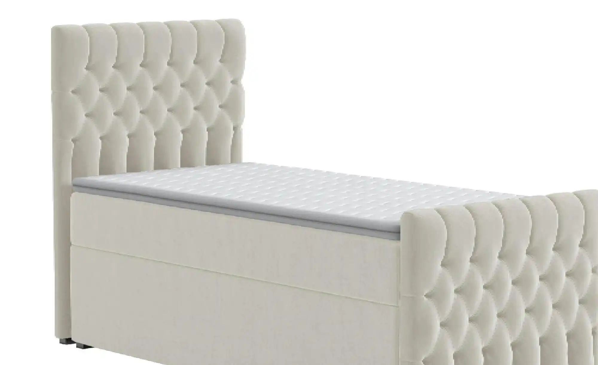Boxbett mit Bettkasten und Fußteil Belek King ¦ beige ¦ Maße (cm): B: 100 H günstig online kaufen
