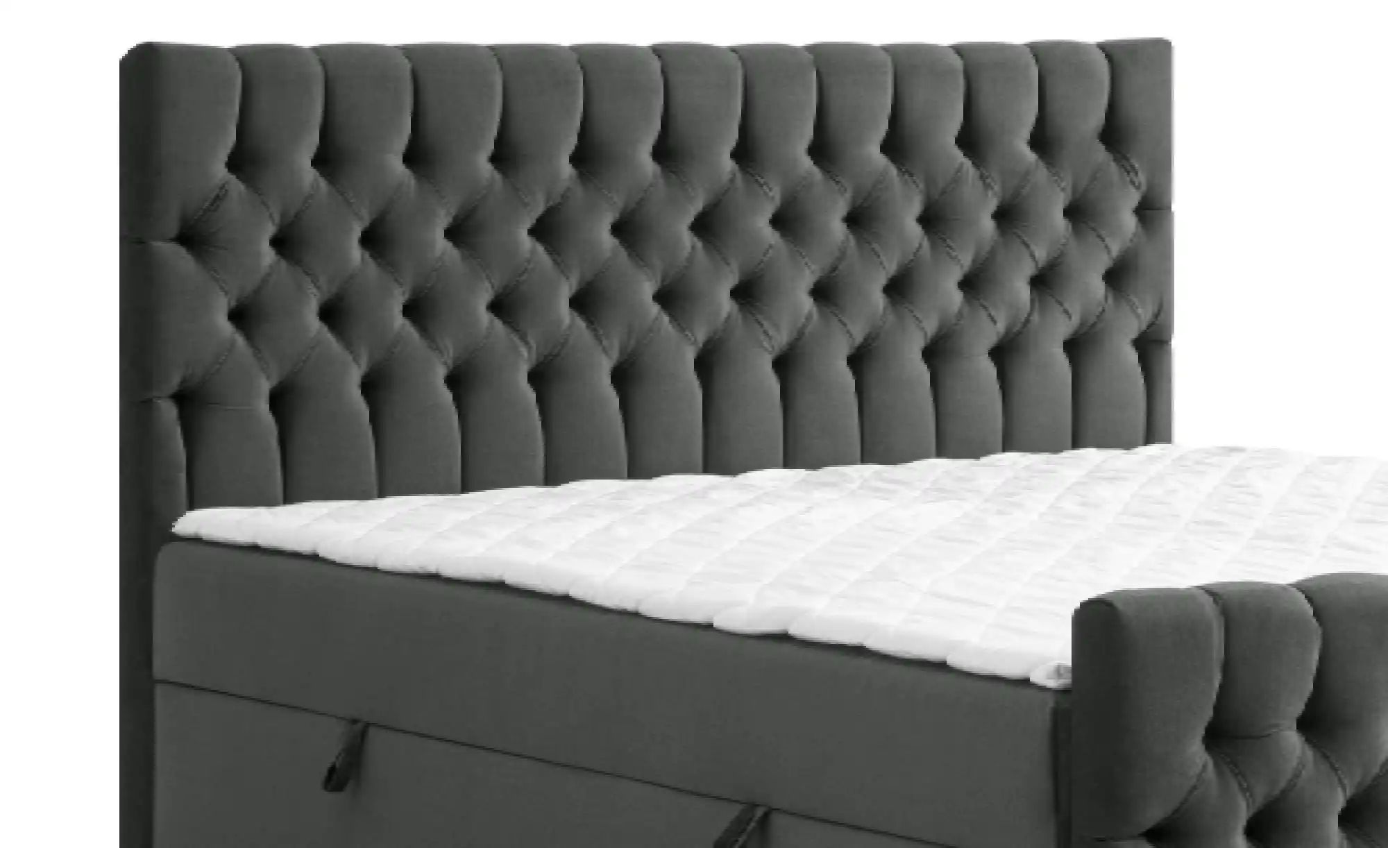 Boxbett mit Bettkasten und Fußteil Belek King ¦ grau ¦ Maße (cm): B: 200 H: günstig online kaufen