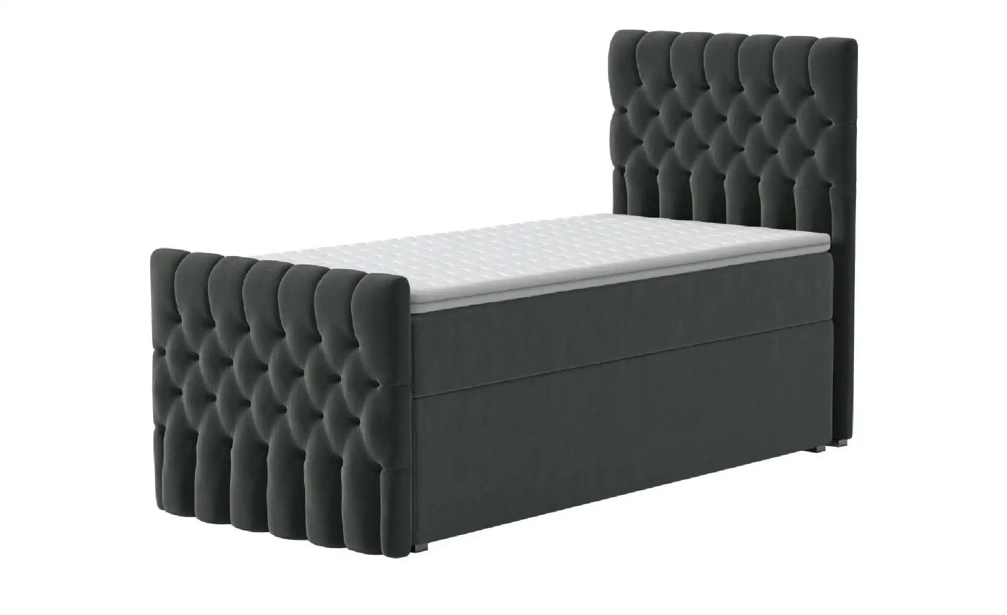 Boxbett mit Bettkasten und Fußteil Belek King ¦ grau ¦ Maße (cm): B: 90 H: günstig online kaufen