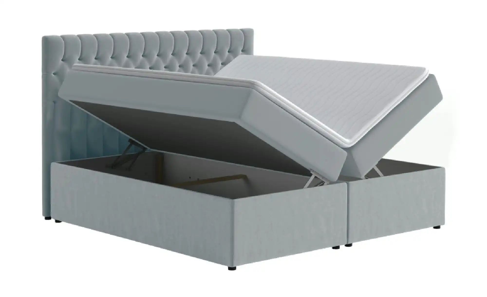 Boxbett mit Bettkasten Belek ¦ grau ¦ Maße (cm): B: 120 H: 125 Betten > Pol günstig online kaufen