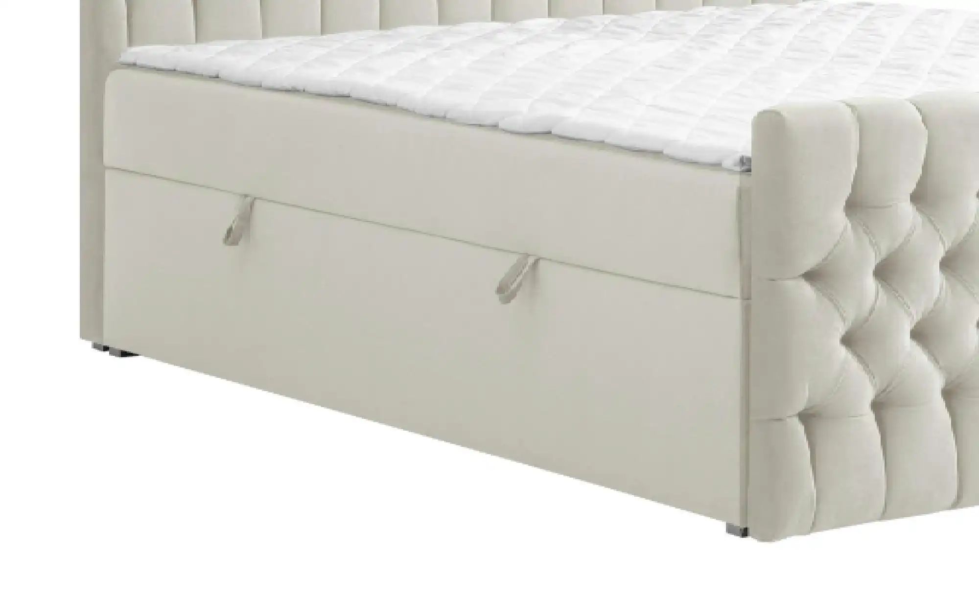 Boxbett mit Bettkasten und Fußteil Belek King ¦ beige ¦ Maße (cm): B: 200 H günstig online kaufen