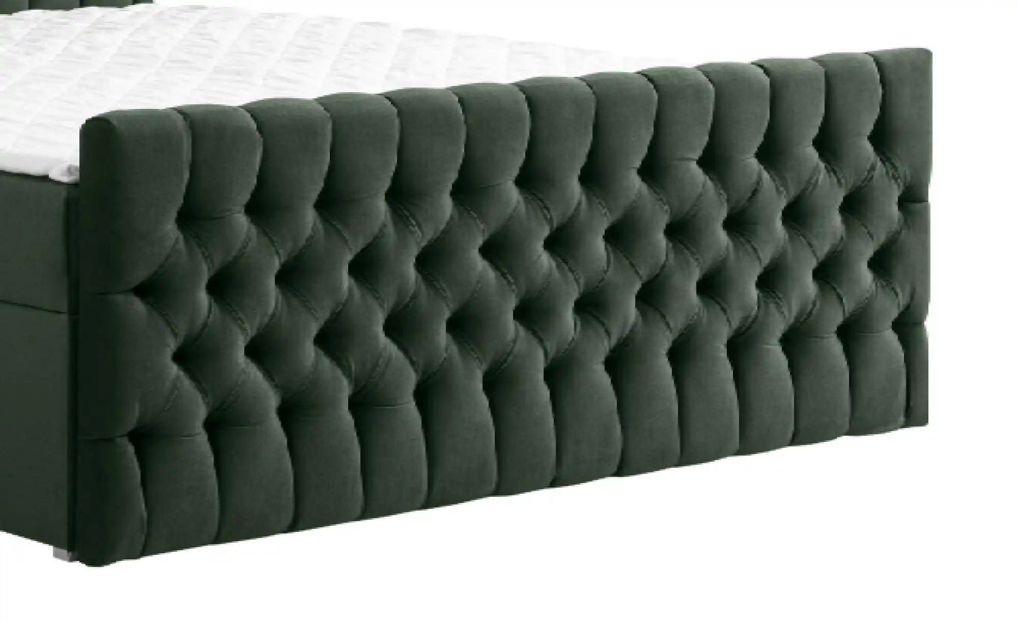 Boxbett mit Bettkasten und Fußteil Belek King ¦ grün ¦ Maße (cm): B: 140 H: günstig online kaufen