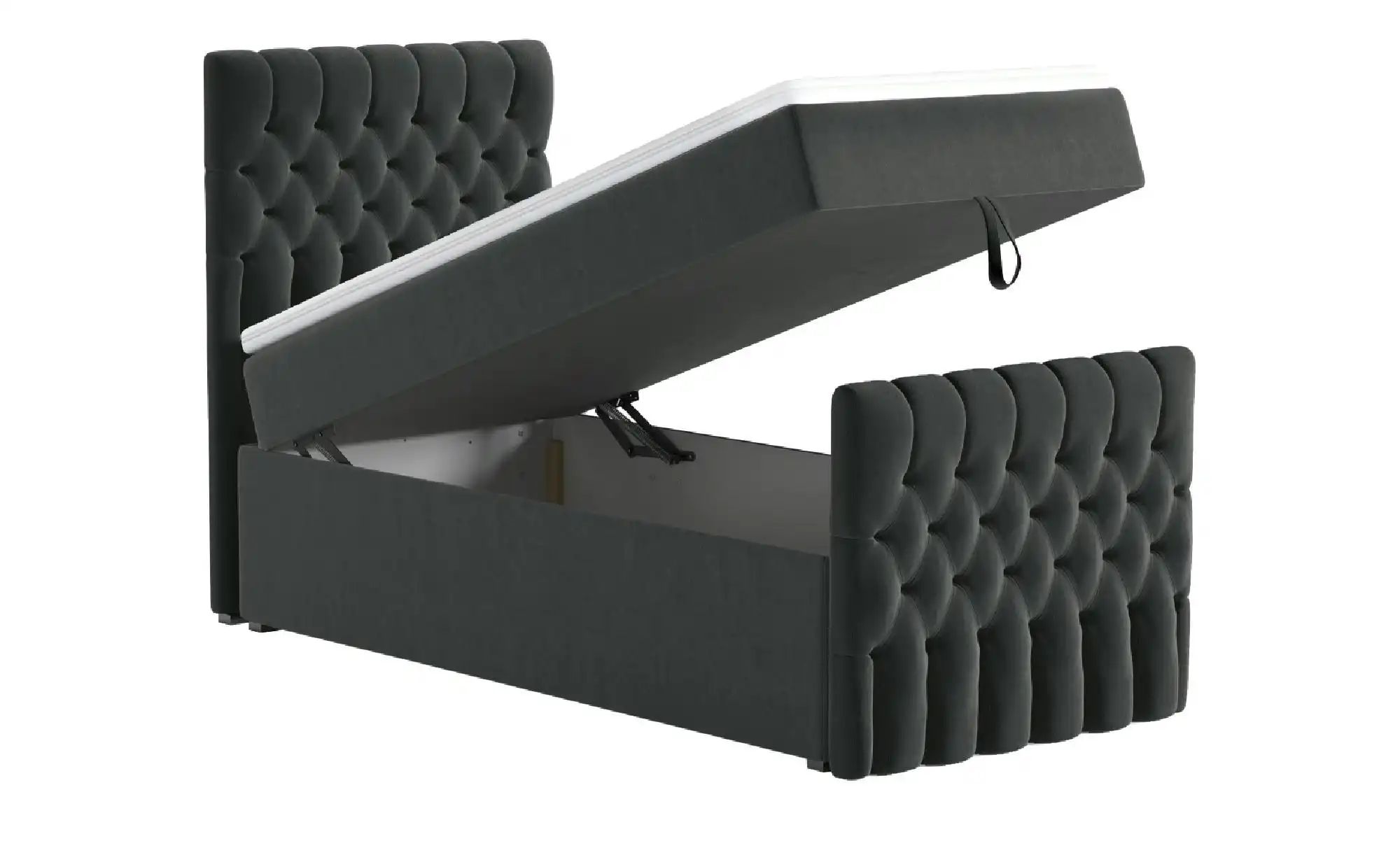 Boxbett mit Bettkasten und Fußteil Belek King ¦ grau ¦ Maße (cm): B: 90 H: günstig online kaufen