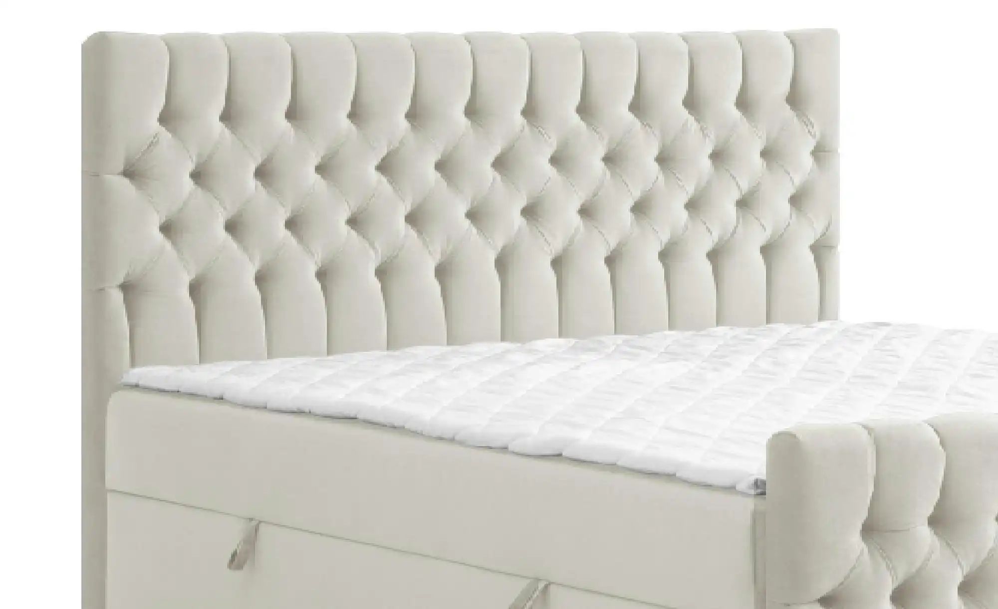 Boxbett mit Bettkasten und Fußteil Belek King ¦ beige ¦ Maße (cm): B: 180 H günstig online kaufen