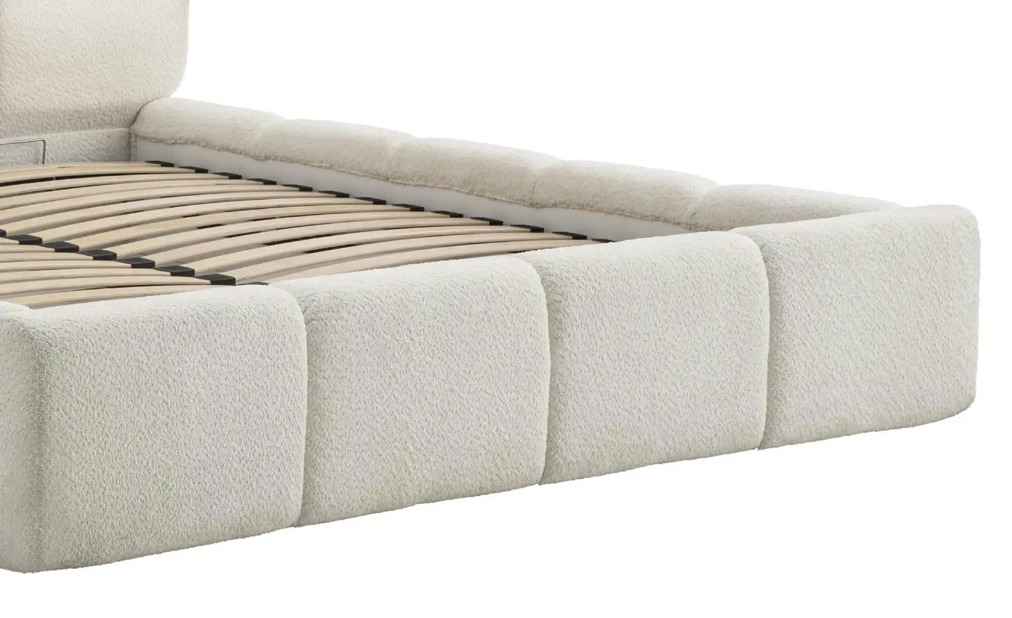 Thumbnail - Polsterbett in cremefarbenem Bouclé Palma ¦ beige ¦ Maße (cm): B: 210 H: 80 Betten > Polsterbetten - Höffner