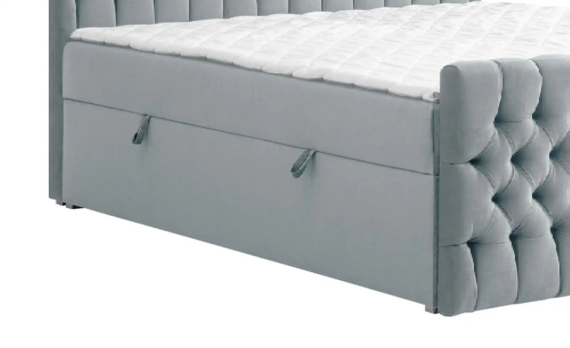 Boxbett mit Bettkasten und Fußteil Belek King ¦ grau ¦ Maße (cm): H: 125 Be günstig online kaufen