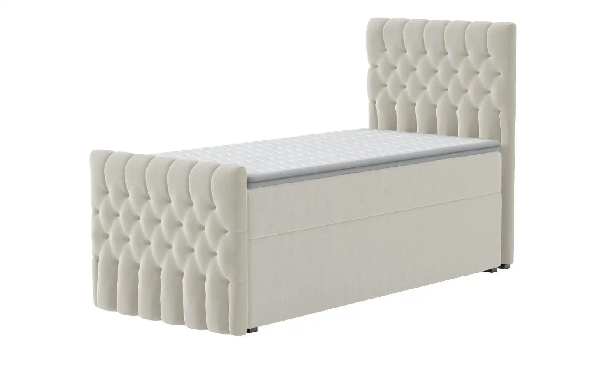 Boxbett mit Bettkasten und Fußteil Belek King ¦ beige ¦ Maße (cm): H: 125 B günstig online kaufen
