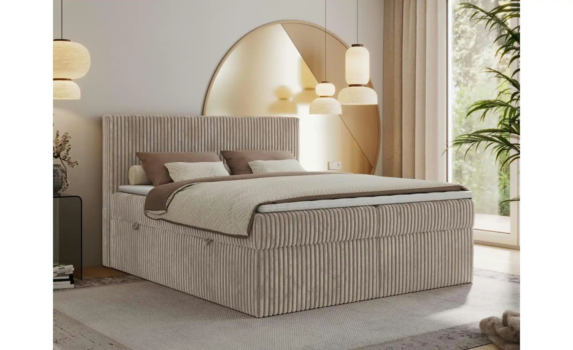 Boxbett mit Bettkasten Tiliano ¦ braun ¦ Maße (cm): B: 204 H: 119 Betten > günstig online kaufen