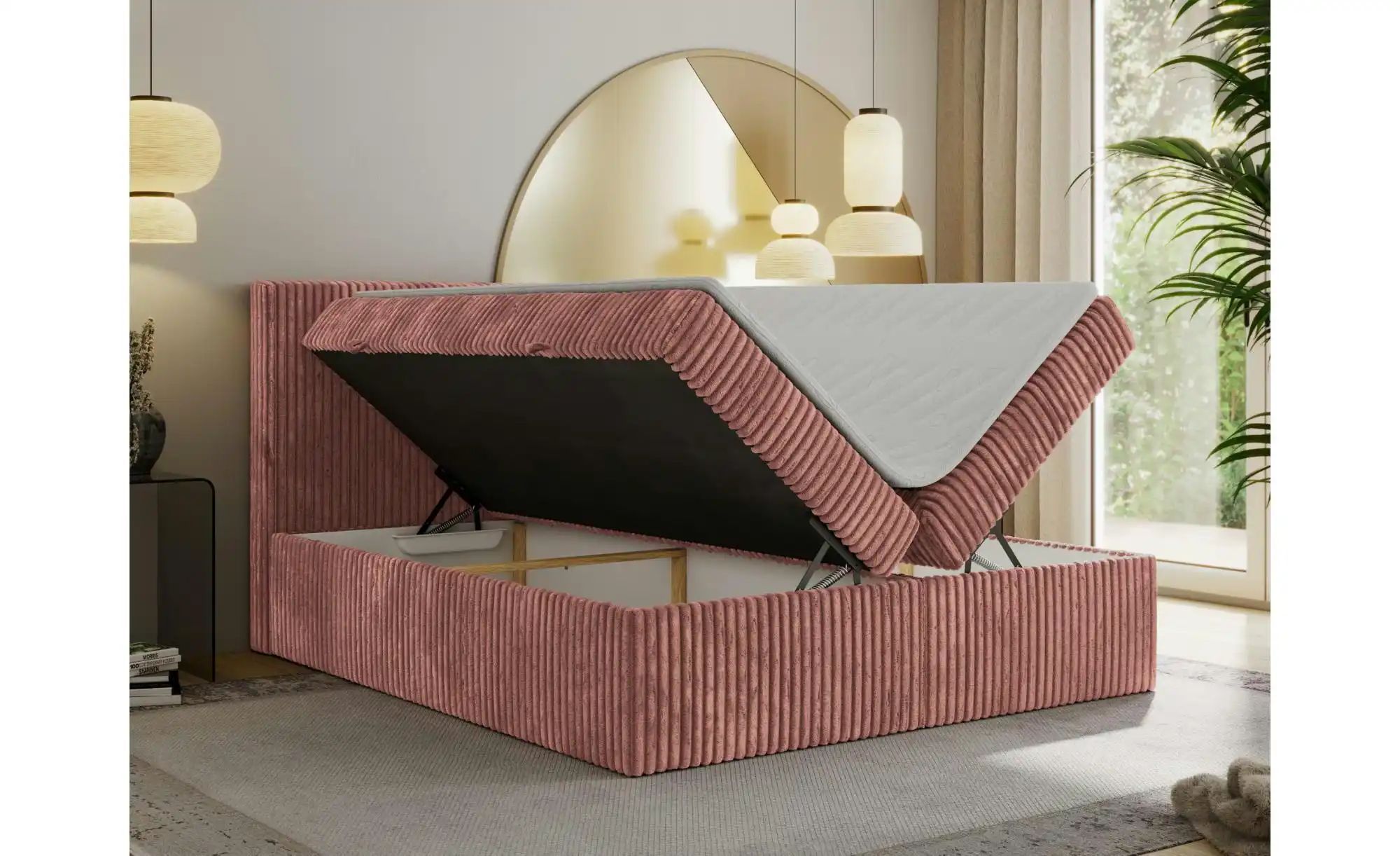 Boxbett mit Bettkasten Tiliano ¦ rosa/pink ¦ Maße (cm): B: 164 H: 119 Bette günstig online kaufen