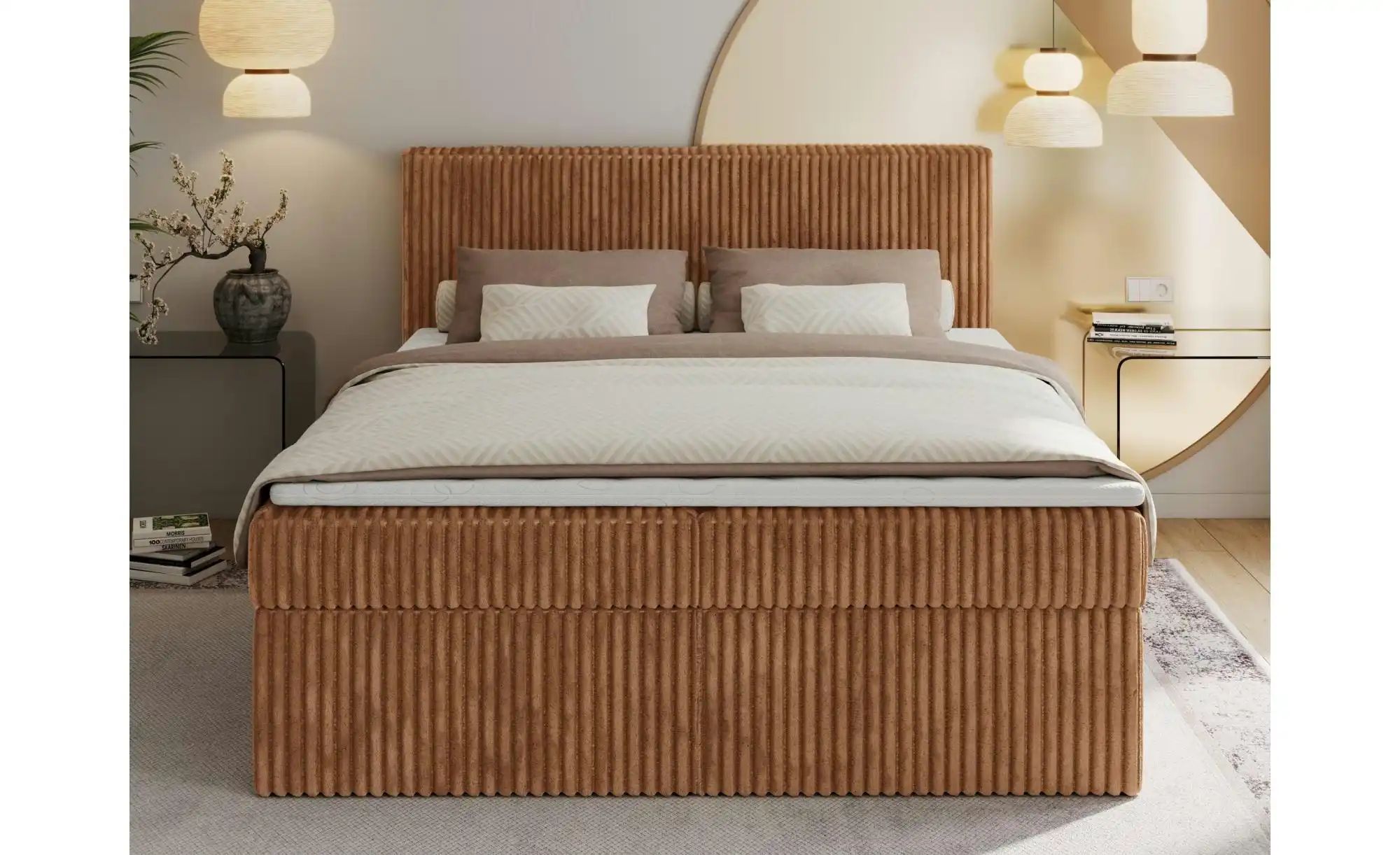 Thumbnail - Boxbett mit Bettkasten Tiliano ¦ orange ¦ Maße (cm): B: 204 H: 119 Betten > Komfortbetten - Höffner