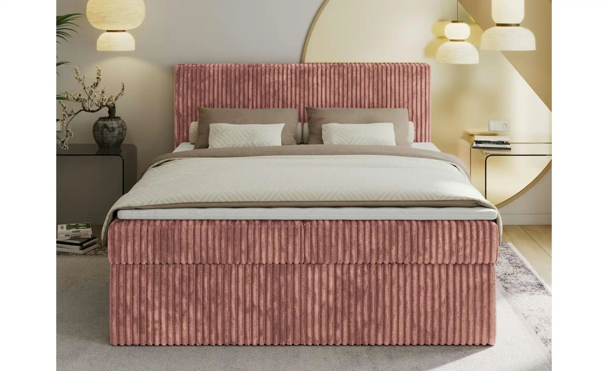 Thumbnail - Boxbett mit Bettkasten Tiliano ¦ rosa/pink ¦ Maße (cm): B: 164 H: 119 Betten > Komfortbetten - Höffner