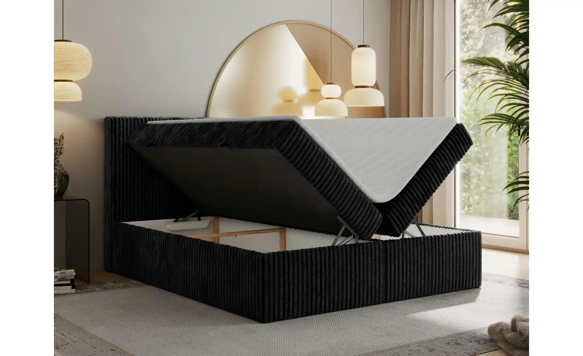 Boxbett mit Bettkasten Tiliano ¦ schwarz ¦ Maße (cm): B: 144 H: 119 Betten günstig online kaufen