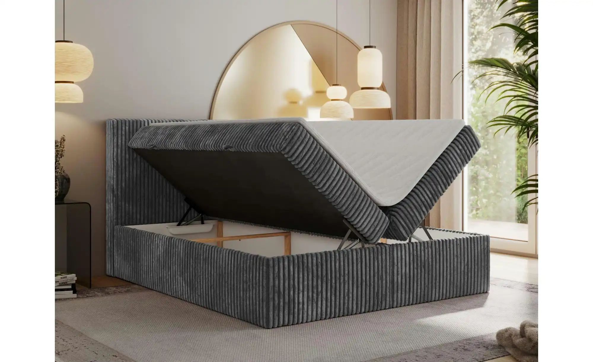 Boxbett mit Bettkasten Tiliano ¦ grau ¦ Maße (cm): B: 204 H: 119 Betten > P günstig online kaufen