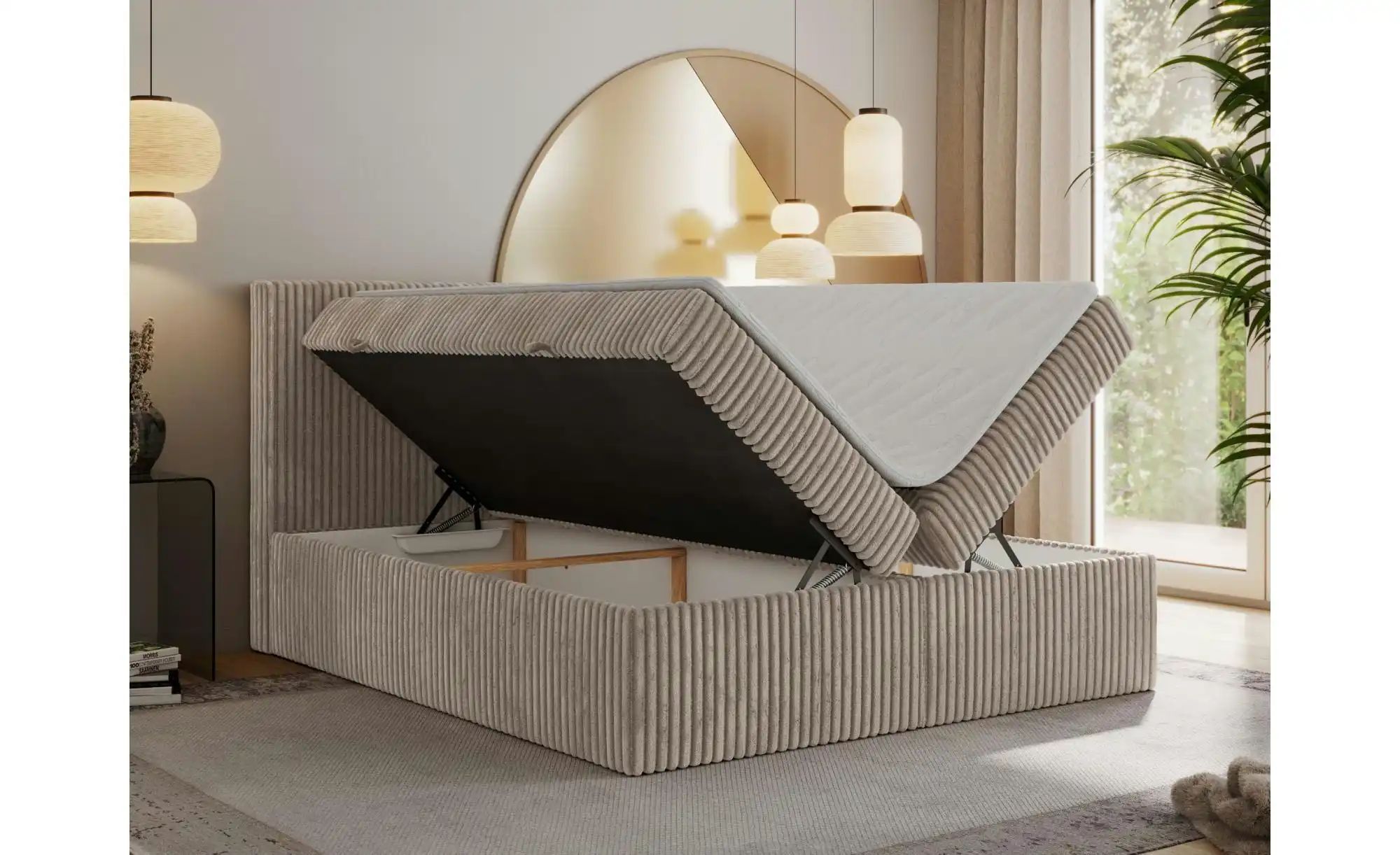 Boxbett mit Bettkasten Tiliano ¦ braun ¦ Maße (cm): B: 144 H: 119 Betten > günstig online kaufen