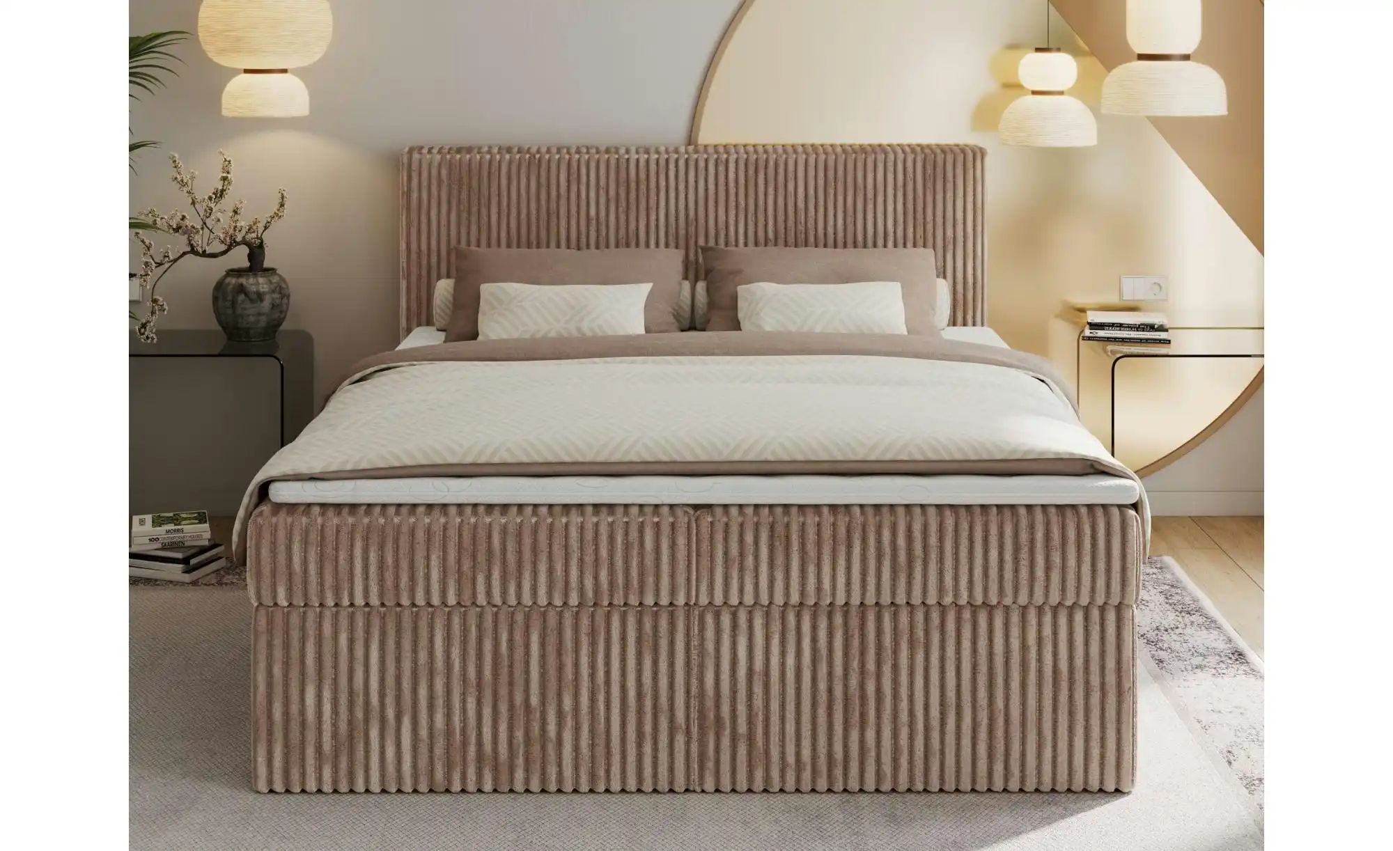 Thumbnail - Boxbett mit Bettkasten Tiliano ¦ braun ¦ Maße (cm): B: 184 H: 119 Betten > Komfortbetten - Höffner