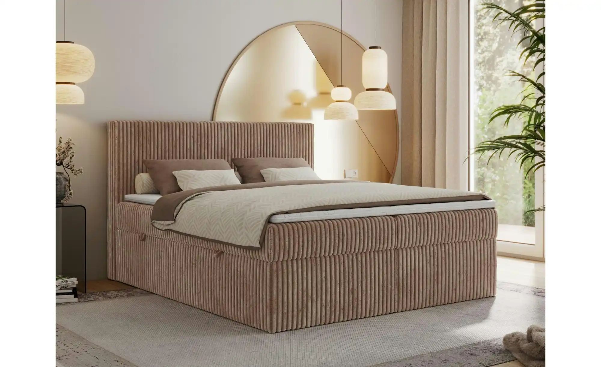 Boxbett mit Bettkasten Tiliano ¦ braun ¦ Maße (cm): B: 184 H: 119 Betten > günstig online kaufen