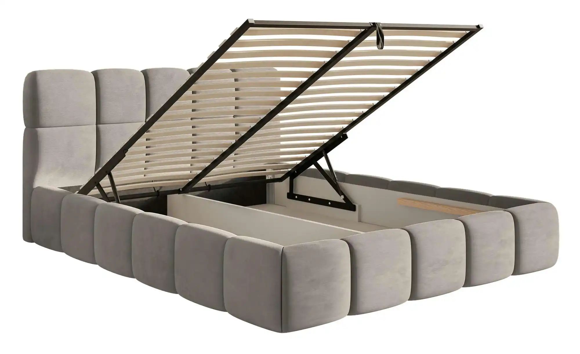 Selsey Polsterbett mit Bettkasten Cloudy ¦ grau ¦ Maße (cm): B: 180 H: 96 B günstig online kaufen