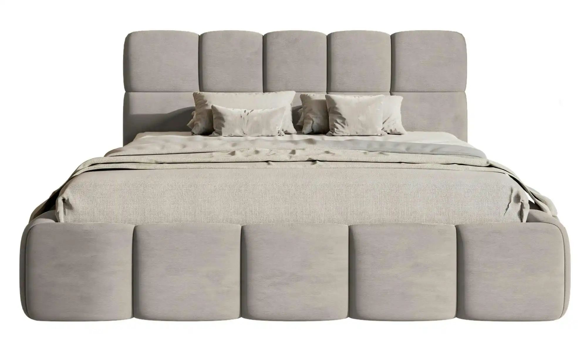 Selsey Polsterbett mit Bettkasten Cloudy ¦ grau ¦ Maße (cm): B: 200 H: 96 B günstig online kaufen