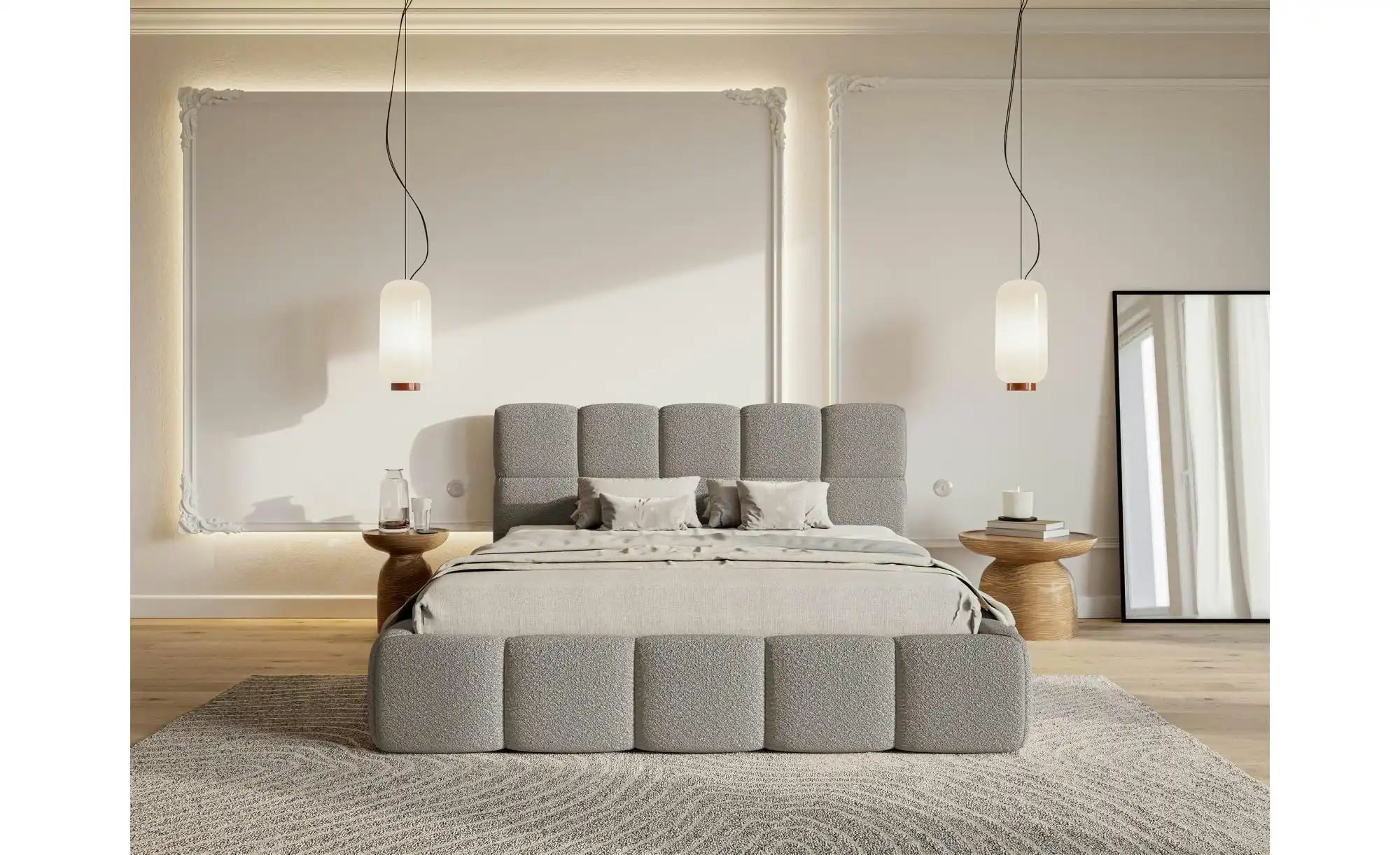 Polsterbett  Cloudy ¦ grau ¦ Maße (cm): B: 180 H: 96 Betten > Polsterbetten günstig online kaufen