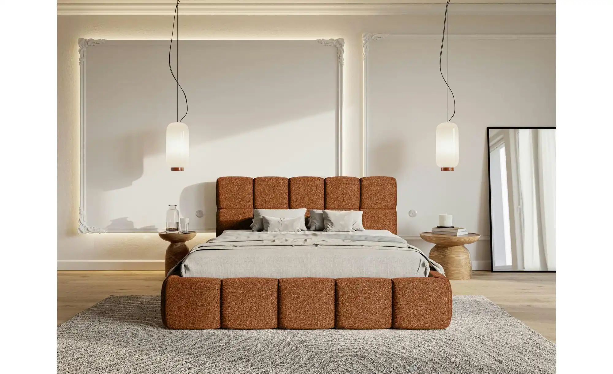 Polsterbett  Cloudy ¦ braun ¦ Maße (cm): B: 220 H: 96 Betten > Polsterbette günstig online kaufen
