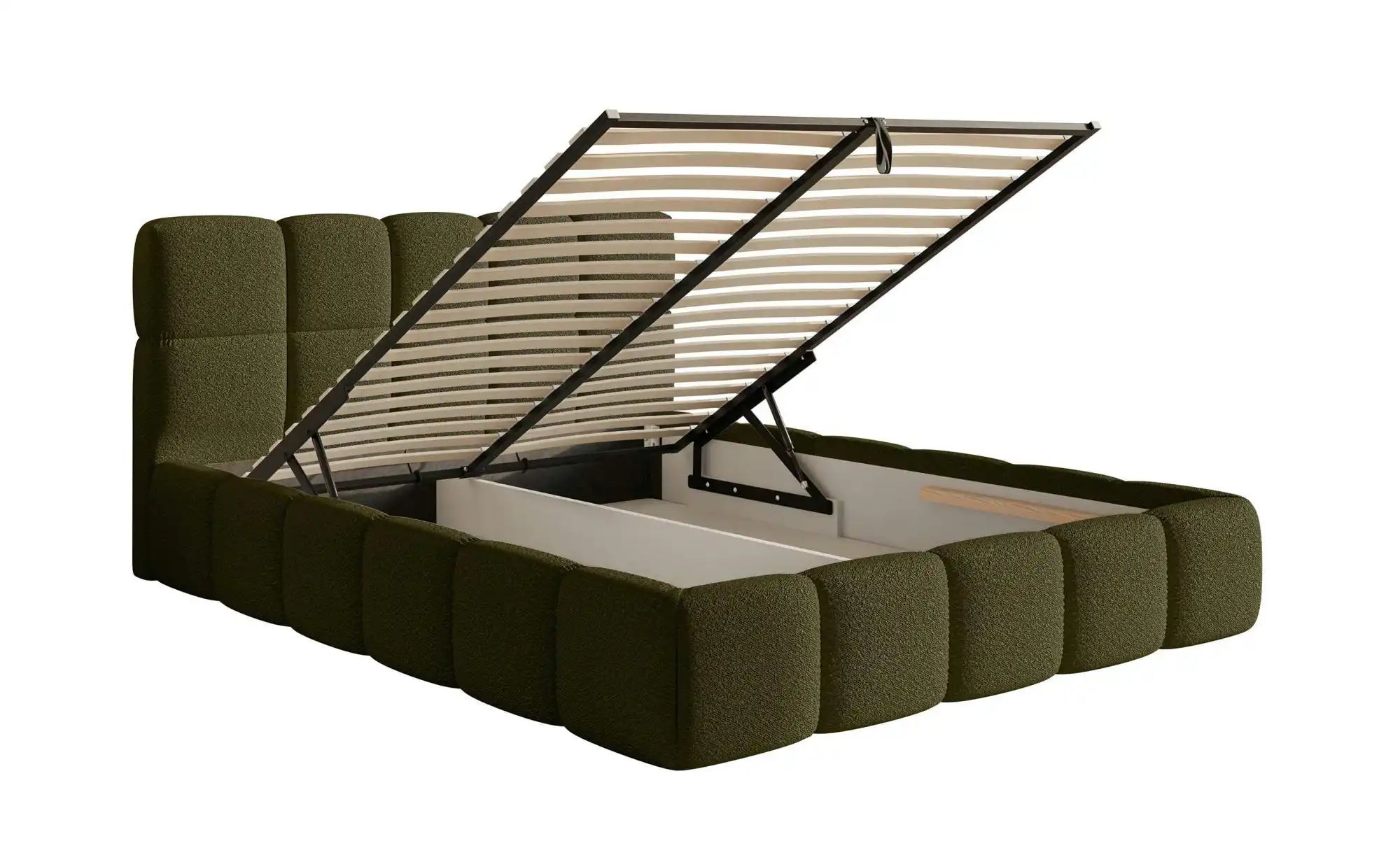 Selsey Polsterbett mit Bettkasten Cloudy ¦ grün ¦ Maße (cm): B: 220 H: 96 B günstig online kaufen