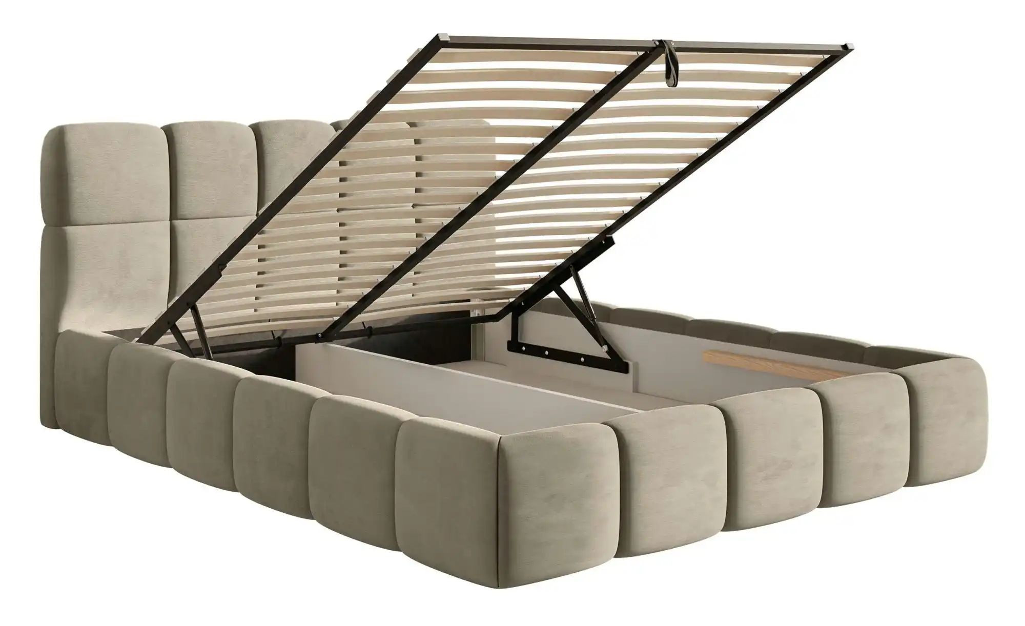 Selsey Polsterbett mit Bettkasten Cloudy ¦ beige ¦ Maße (cm): B: 180 H: 96 günstig online kaufen