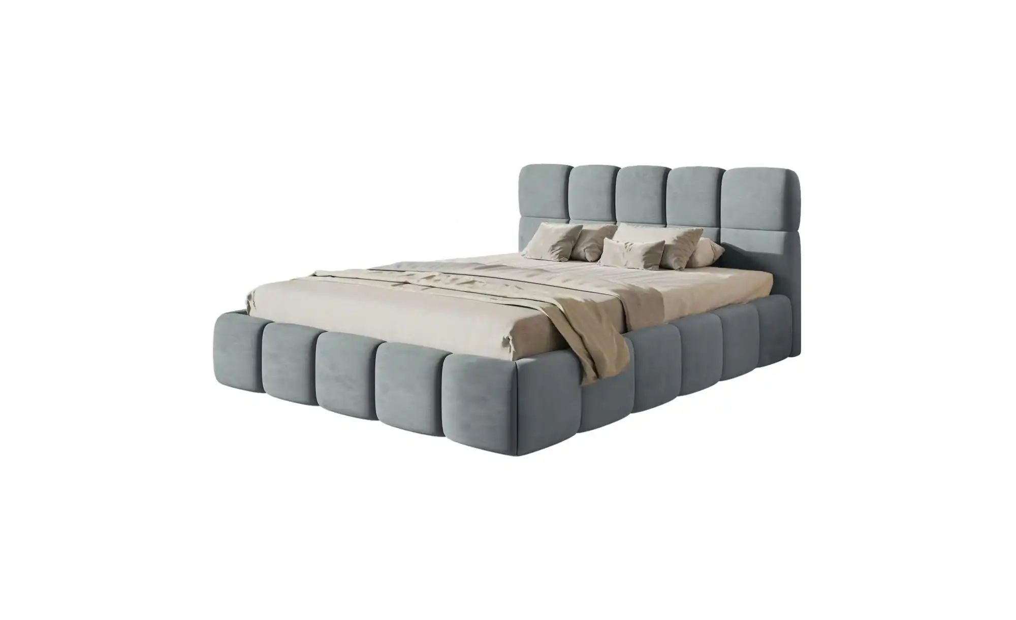 Selsey Polsterbett mit Bettkasten Cloudy ¦ grau ¦ Maße (cm): B: 160 H: 96 B günstig online kaufen