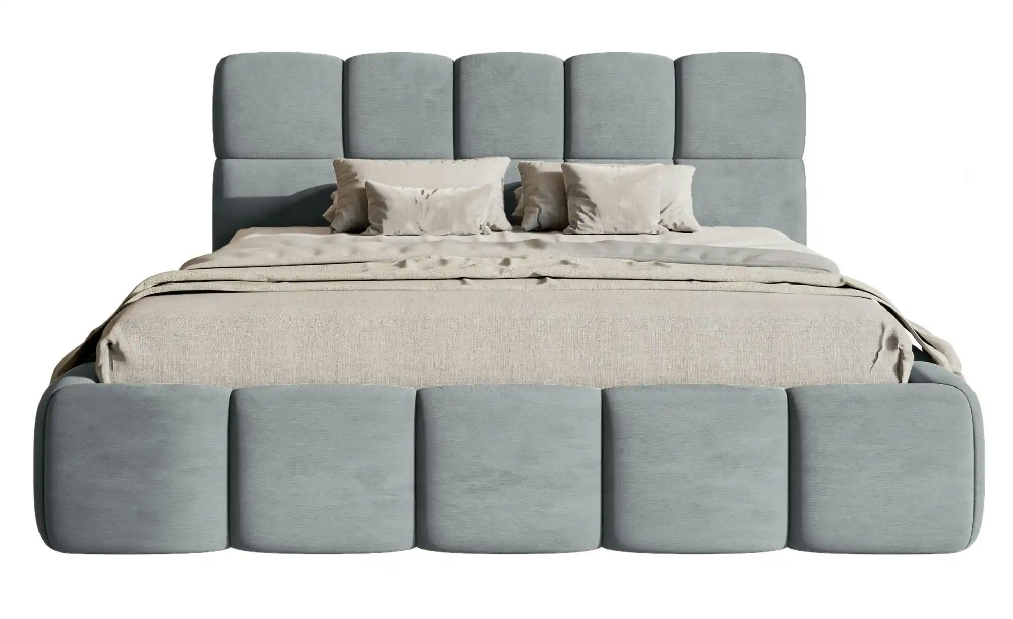 Selsey Polsterbett mit Bettkasten Cloudy ¦ grau ¦ Maße (cm): B: 160 H: 96 B günstig online kaufen