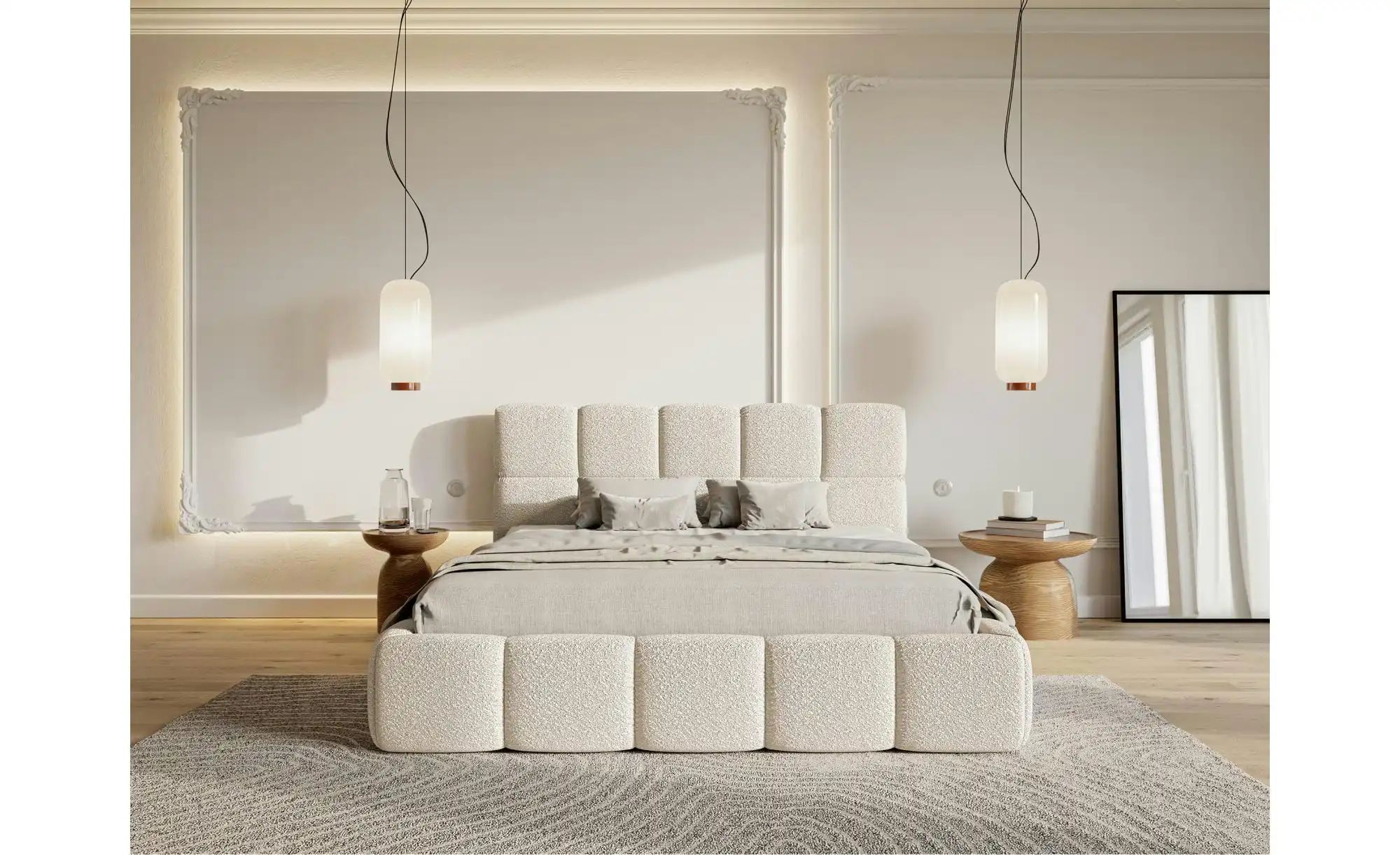 Selsey Polsterbett  Cloudy ¦ beige ¦ Maße (cm): B: 220 H: 96 Betten > Polst günstig online kaufen