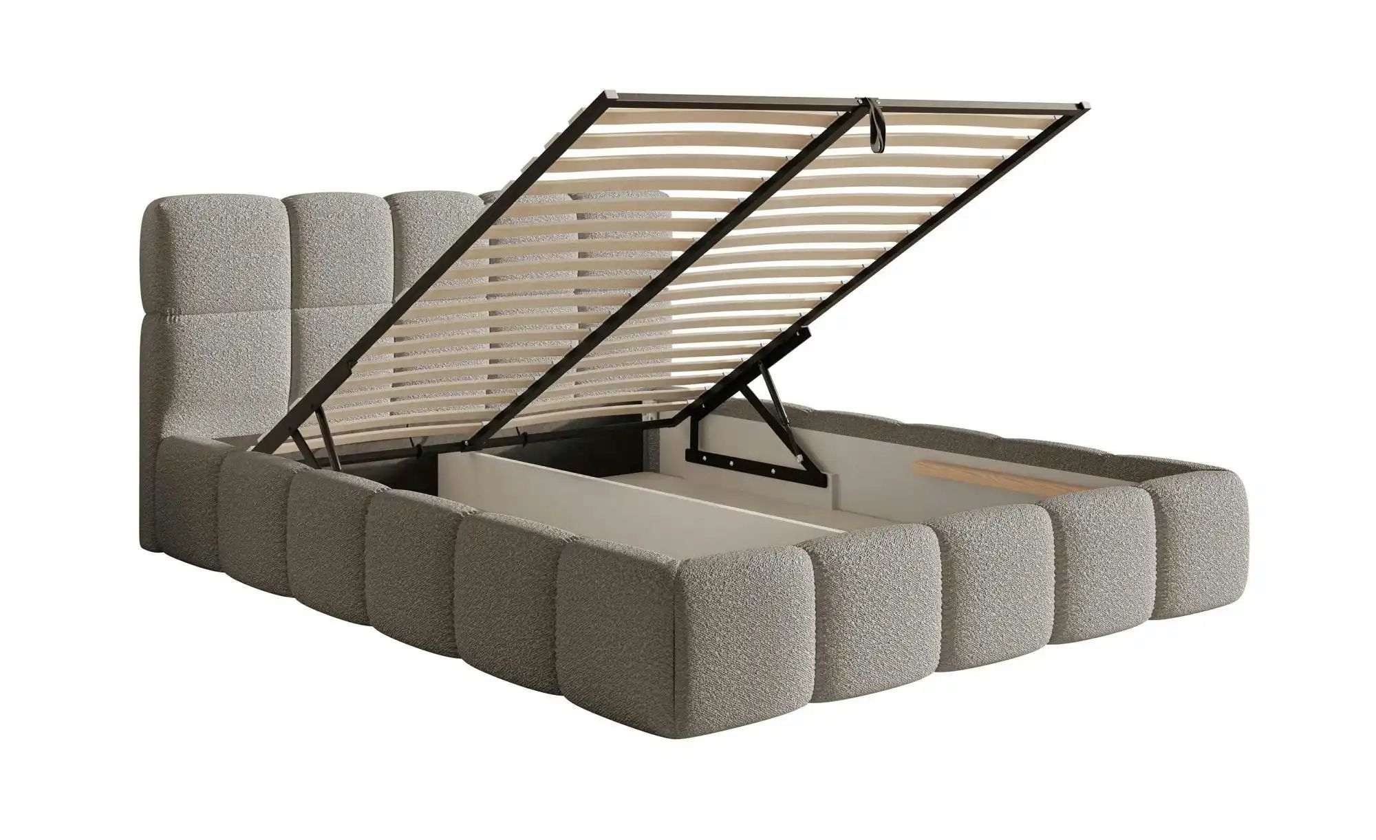 Selsey Polsterbett mit Bettkasten Cloudy ¦ grau ¦ Maße (cm): B: 200 H: 96 B günstig online kaufen