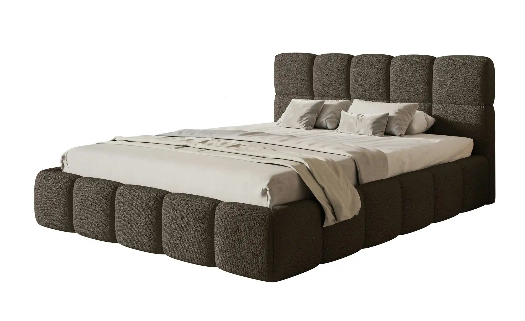 Selsey Polsterbett mit Lattenrost Cloudy  braun  Maße (cm): B: 200 H: 96 | 05902409900996