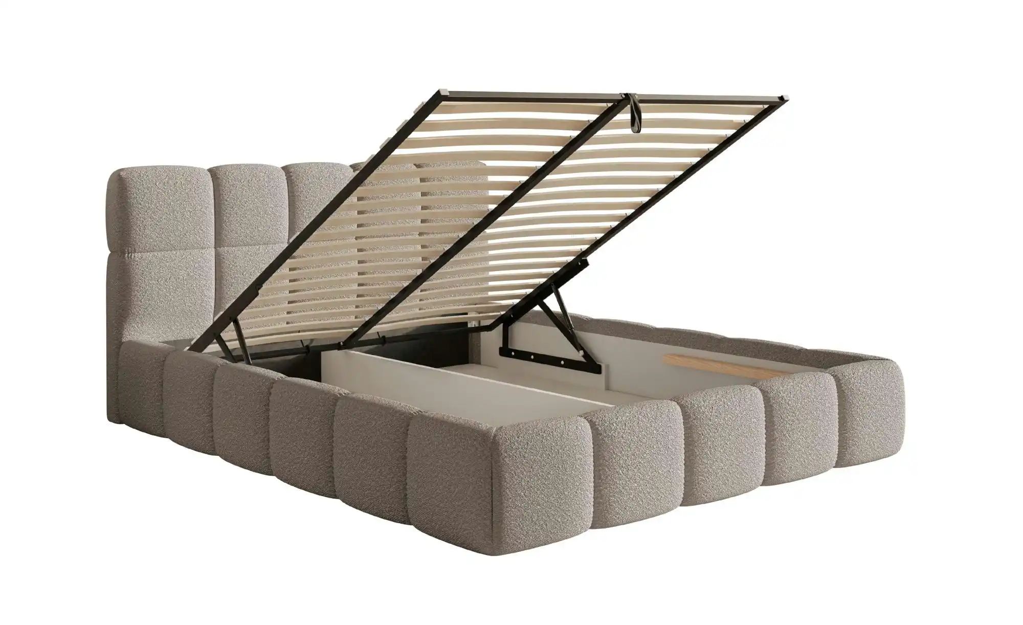 Selsey Polsterbett mit Bettkasten Cloudy ¦ grau ¦ Maße (cm): B: 220 H: 96 B günstig online kaufen