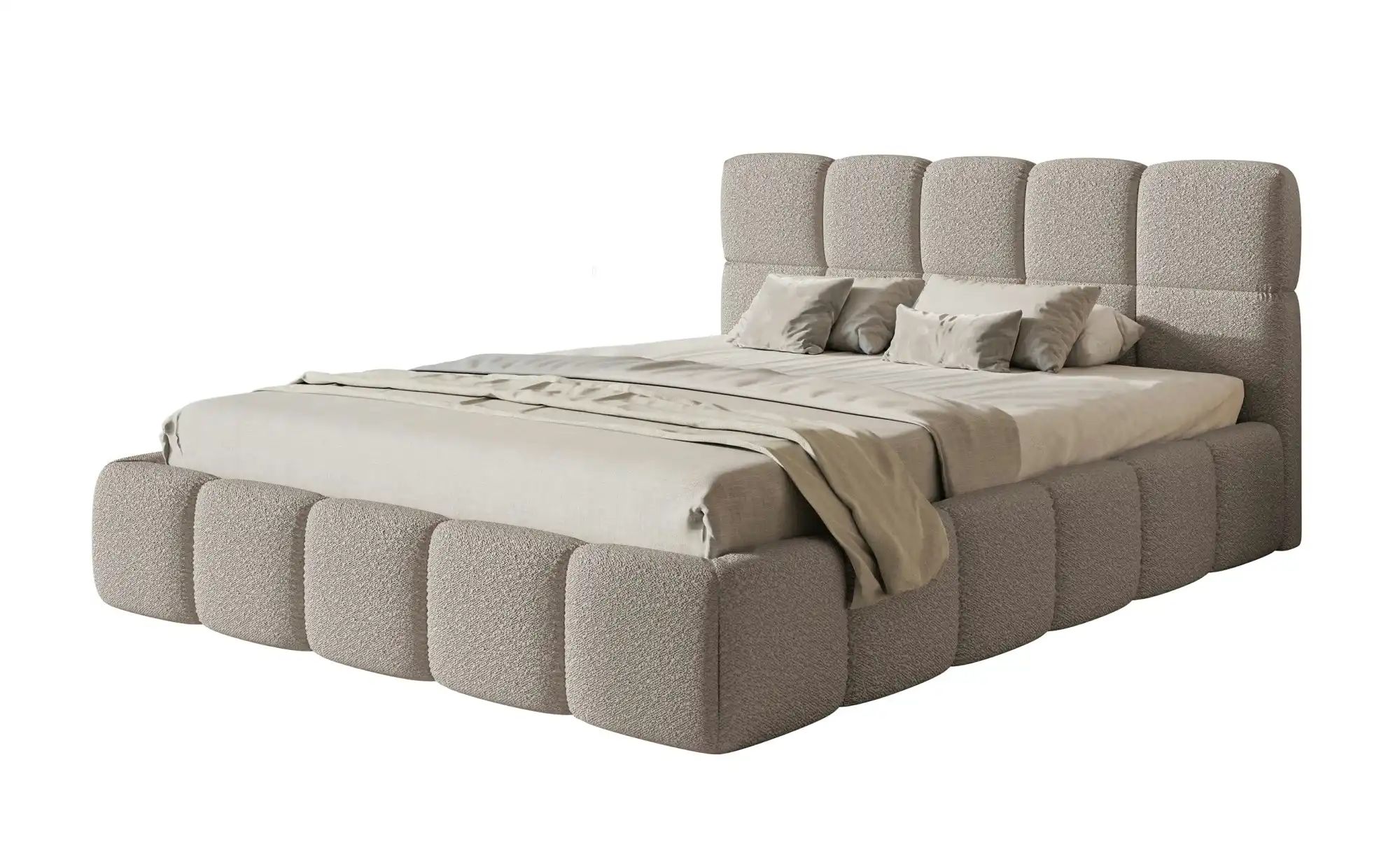 Selsey Polsterbett mit Bettkasten Cloudy ¦ grau ¦ Maße (cm): B: 220 H: 96 B günstig online kaufen