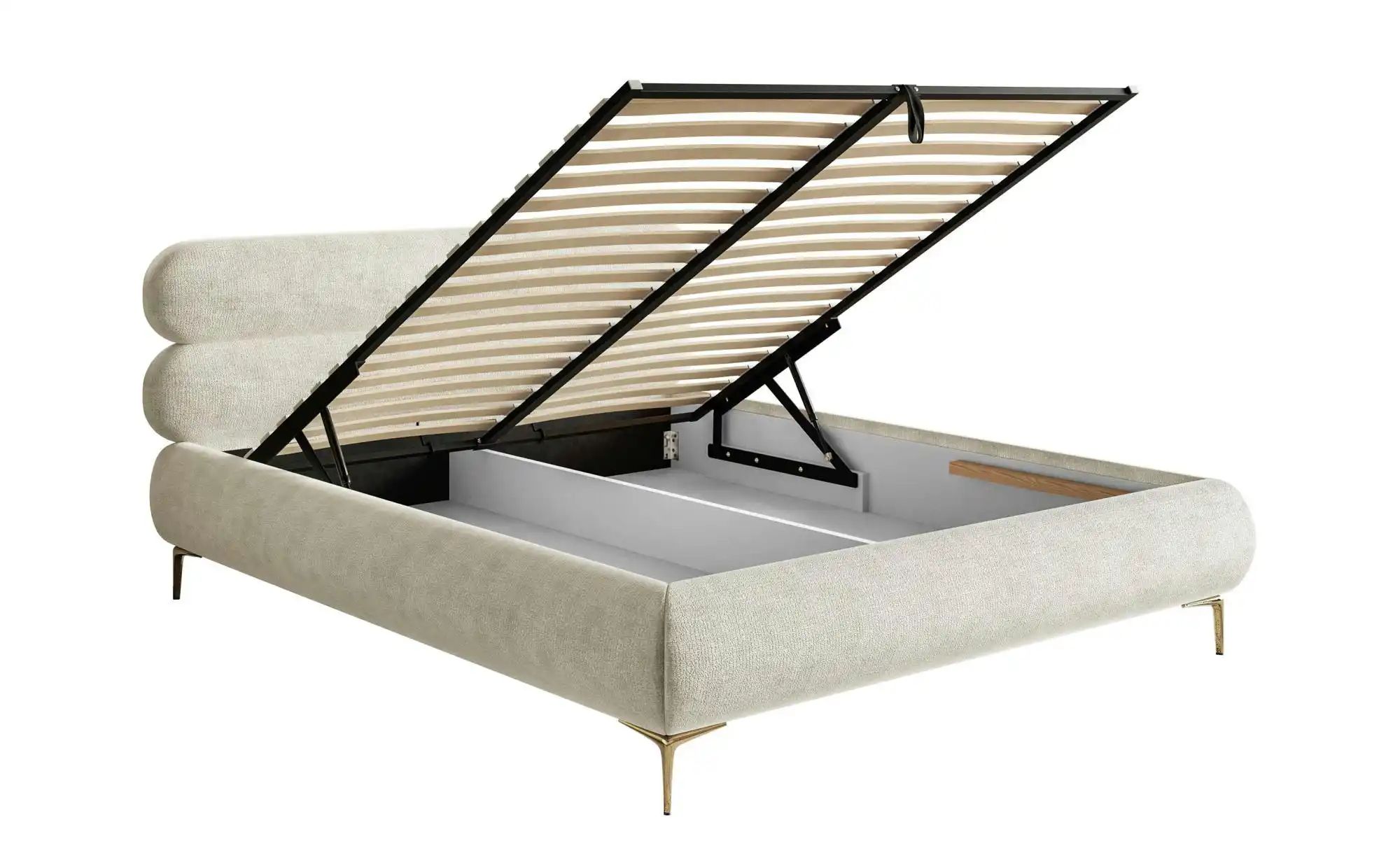 Selsey Polsterbett in Chenille Roule ¦ beige ¦ Maße (cm): B: 213 H: 96 Bett günstig online kaufen