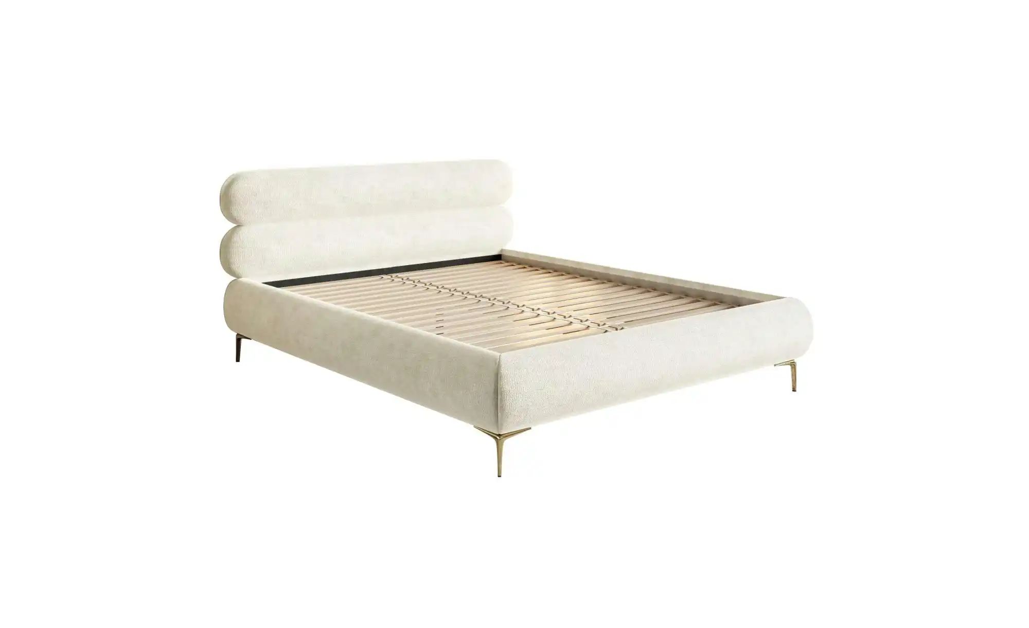 Selsey Polsterbett in Chenille Roule ¦ creme ¦ Maße (cm): B: 193 H: 96 Bett günstig online kaufen