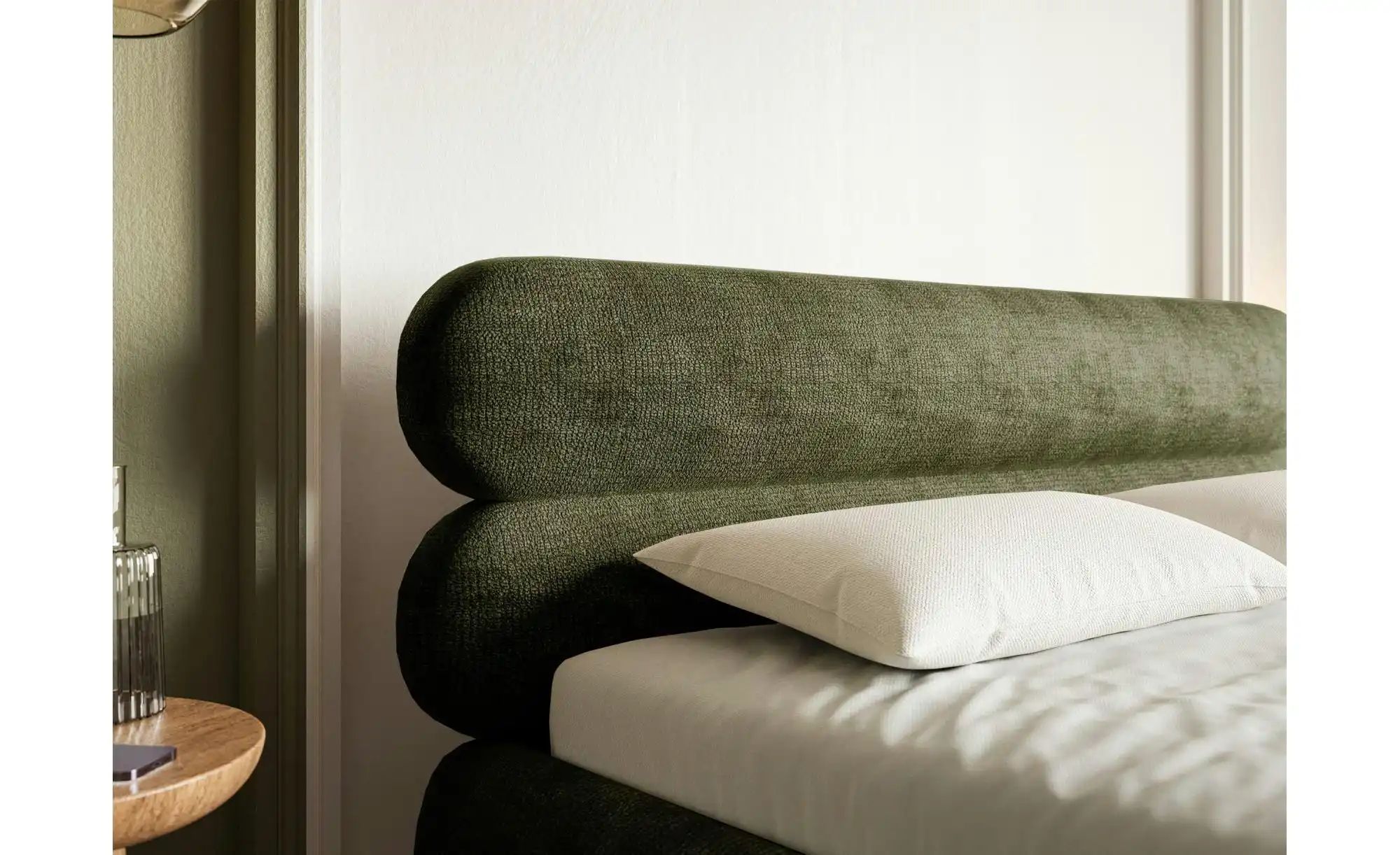 Selsey Polsterbett in Chenille Roule ¦ grün ¦ Maße (cm): B: 213 H: 96 Bette günstig online kaufen