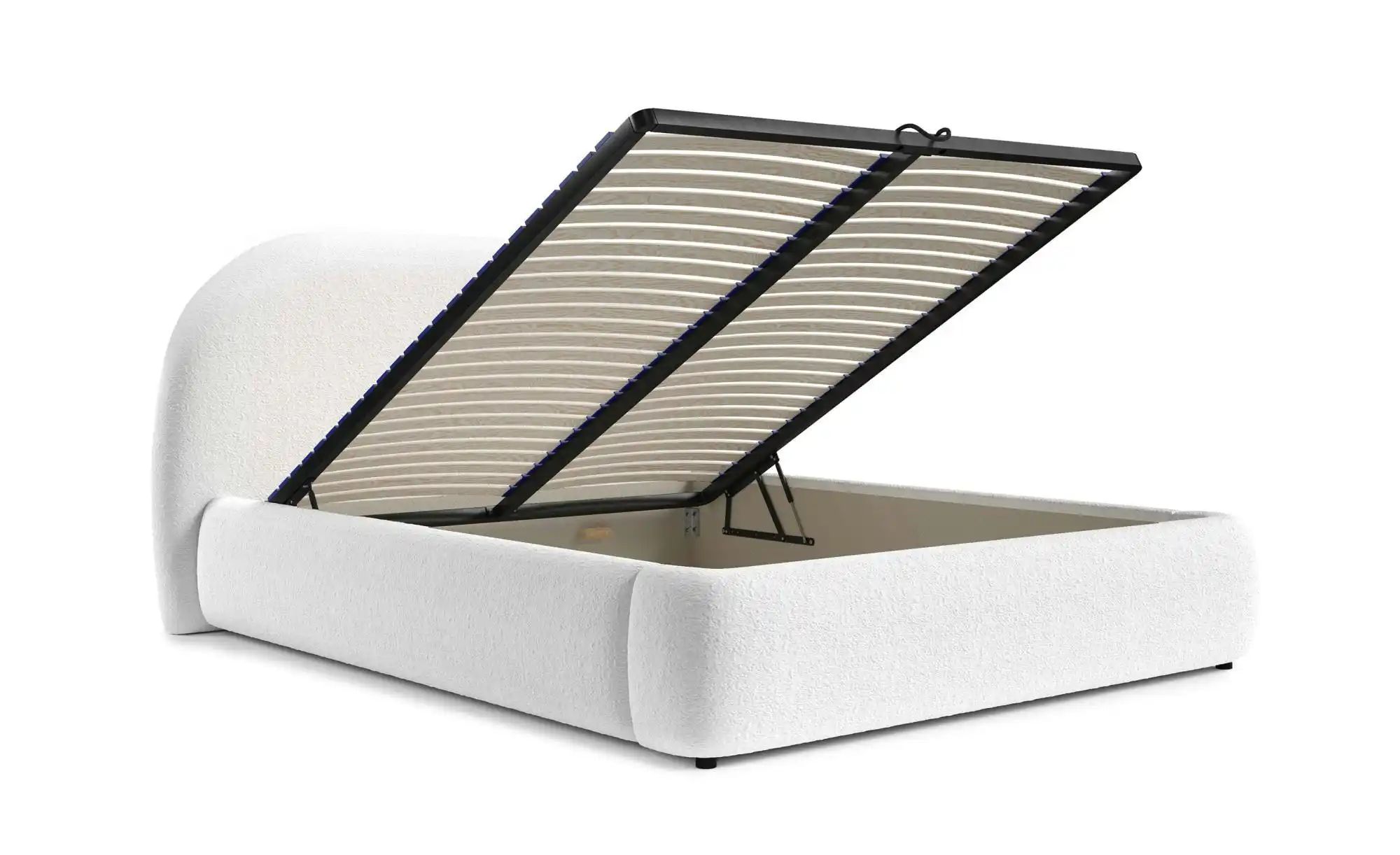 Polsterbett mit Bettkasten   ¦ creme ¦ Maße (cm): B: 218 H: 116 Betten > Po günstig online kaufen