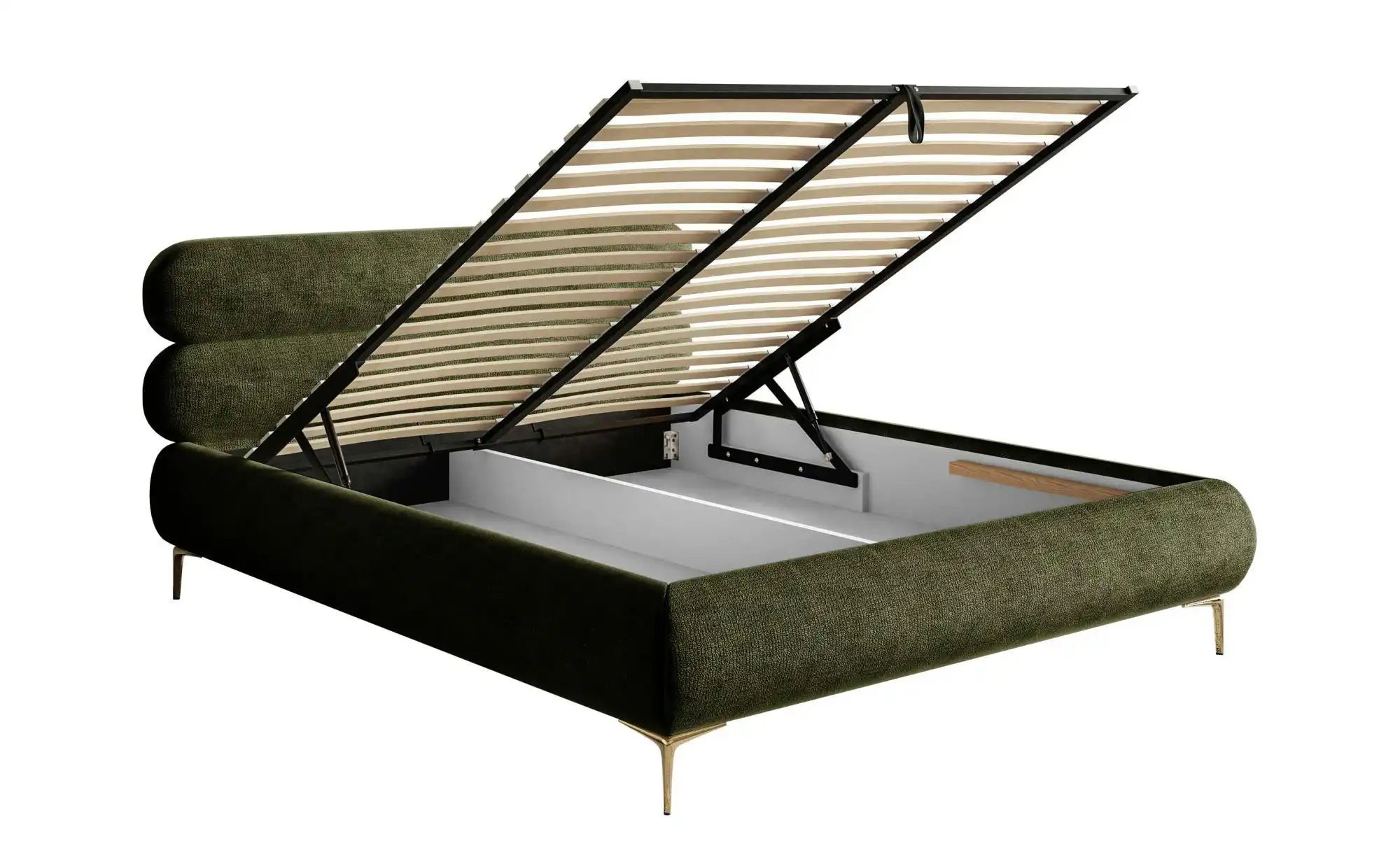 Selsey Polsterbett in Chenille Roule ¦ grün ¦ Maße (cm): B: 213 H: 96 Bette günstig online kaufen