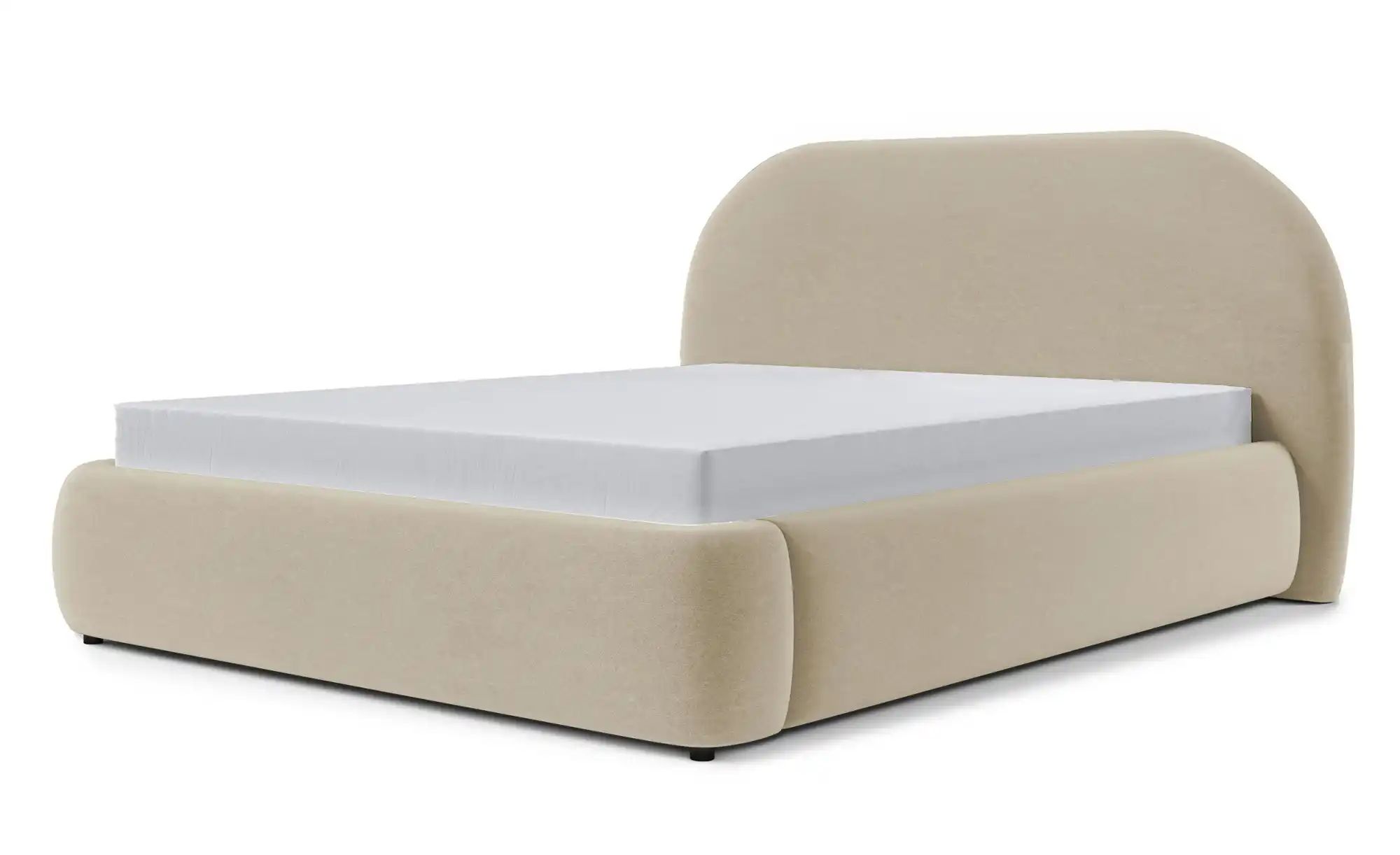 Polsterbett mit Bettkasten   ¦ beige ¦ Maße (cm): B: 218 H: 116 Betten > Po günstig online kaufen