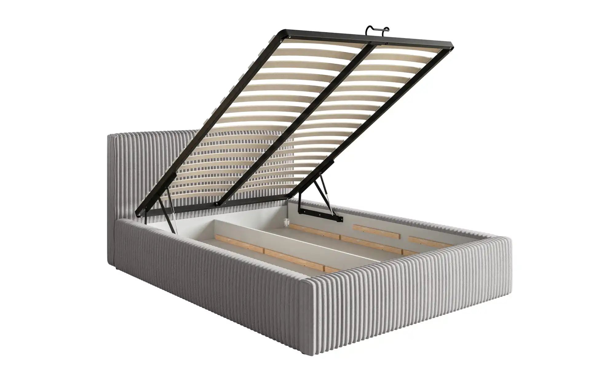 Polsterbett mit Bettkasten   ¦ grau ¦ Maße (cm): B: 160 H: 96,5 Betten > Po günstig online kaufen