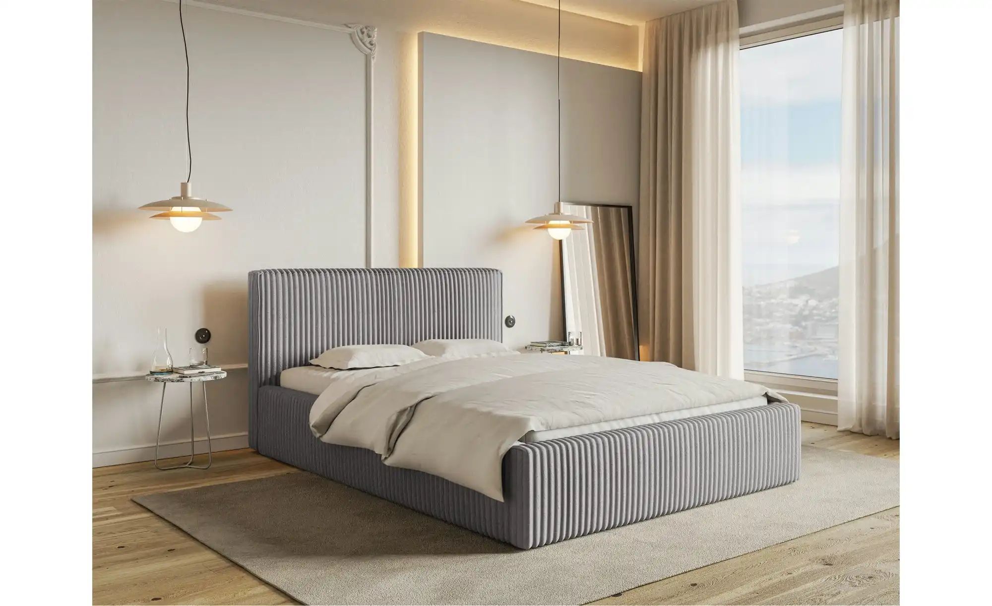 Selsey Polsterbett mit Bettkasten Tilio ¦ grau ¦ Maße (cm): B: 160 H: 96,5 günstig online kaufen