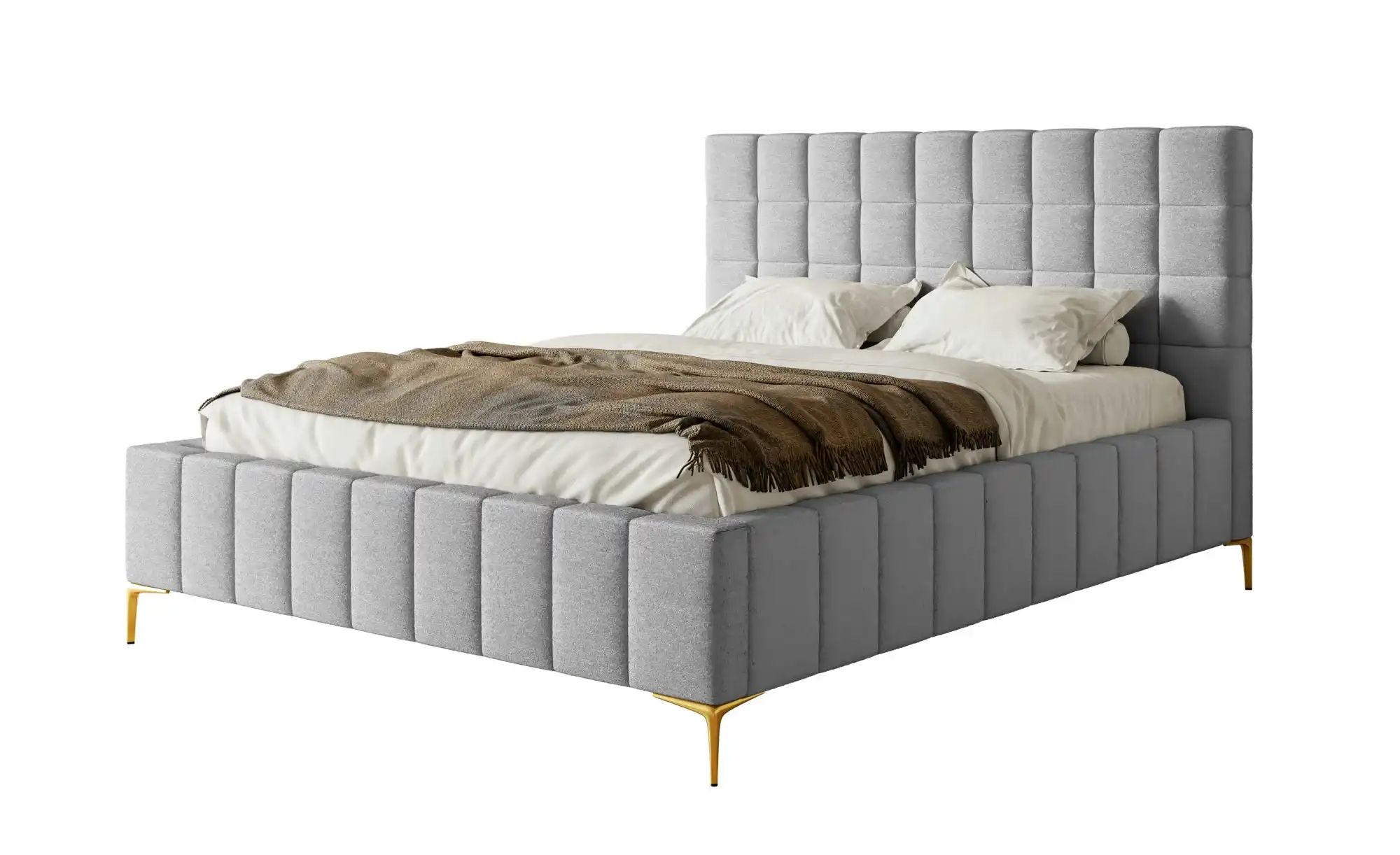 Selsey Polsterbett mit Bettkasten Szejlo ¦ grau ¦ Maße (cm): B: 160 H: 126 günstig online kaufen