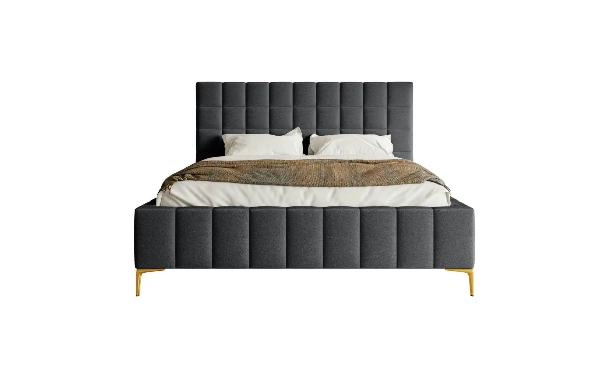 Selsey Polsterbett mit Bettkasten Szejlo ¦ grau ¦ Maße (cm): B: 160 H: 126 günstig online kaufen