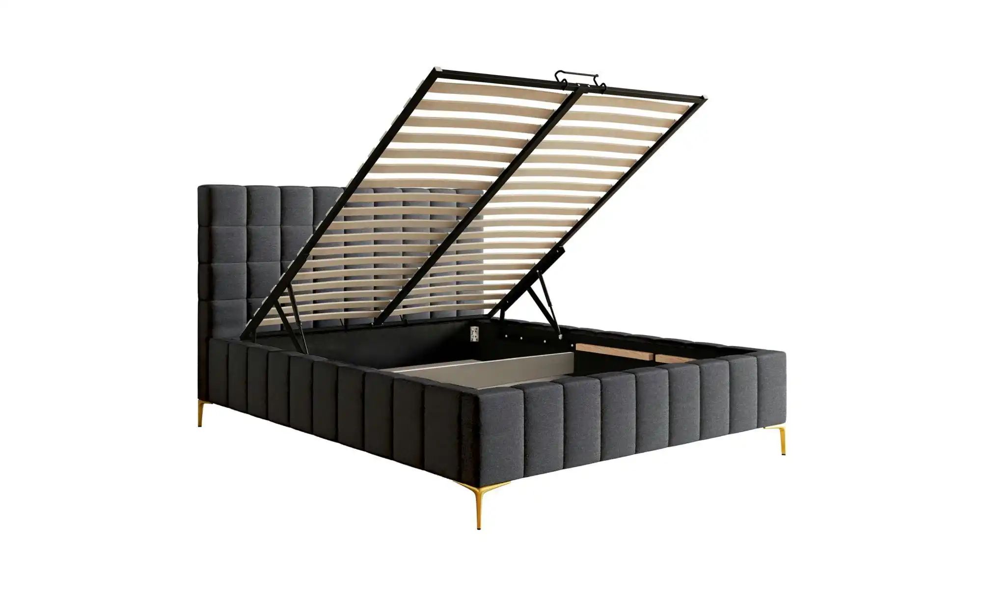 Selsey Polsterbett mit Bettkasten Szejlo ¦ grau ¦ Maße (cm): B: 160 H: 126 günstig online kaufen