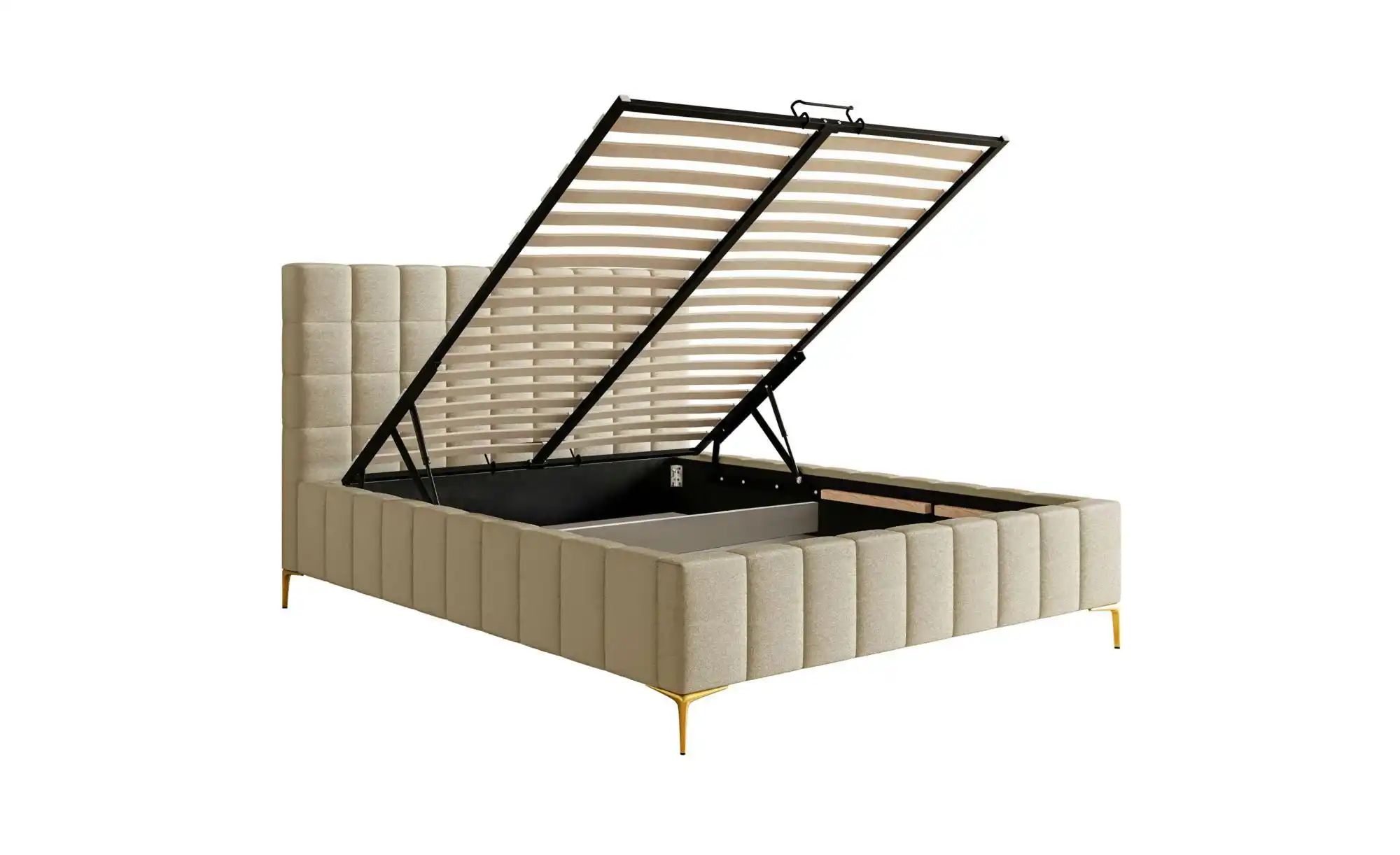Polsterbett mit Bettkasten Szejlo ¦ beige ¦ Maße (cm): B: 200 H: 126 Betten günstig online kaufen