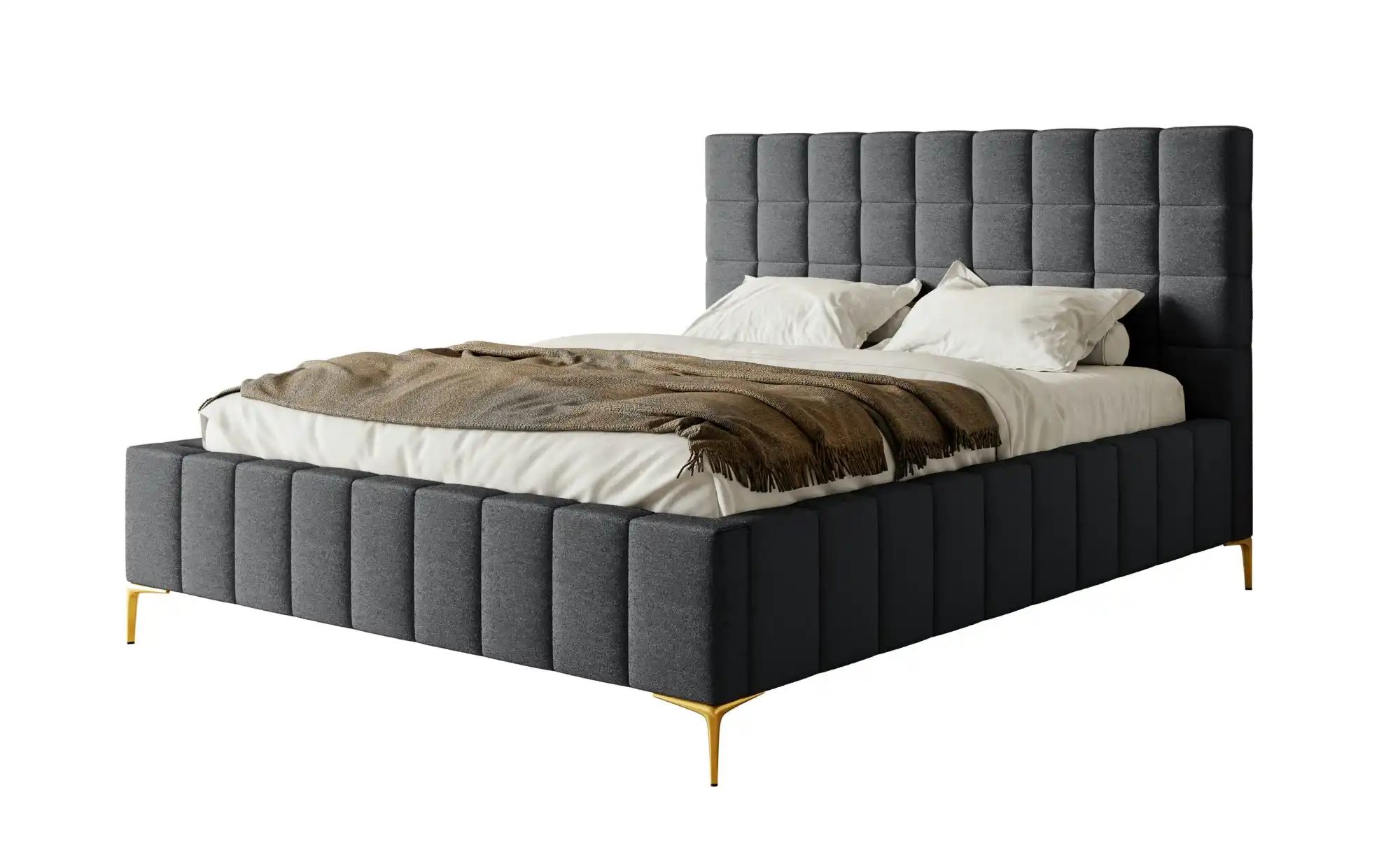Selsey Polsterbett mit Bettkasten Szejlo ¦ grau ¦ Maße (cm): B: 200 H: 126 günstig online kaufen