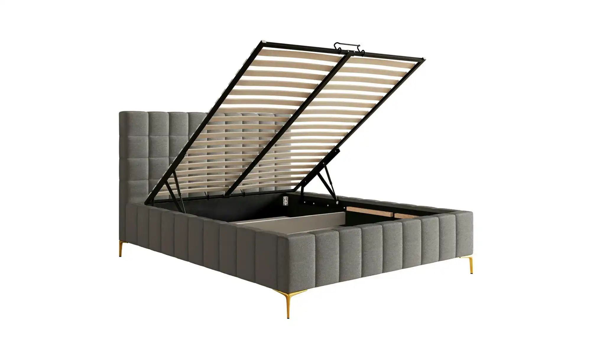 Selsey Polsterbett mit Bettkasten Szejlo ¦ grau ¦ Maße (cm): B: 160 H: 126 günstig online kaufen