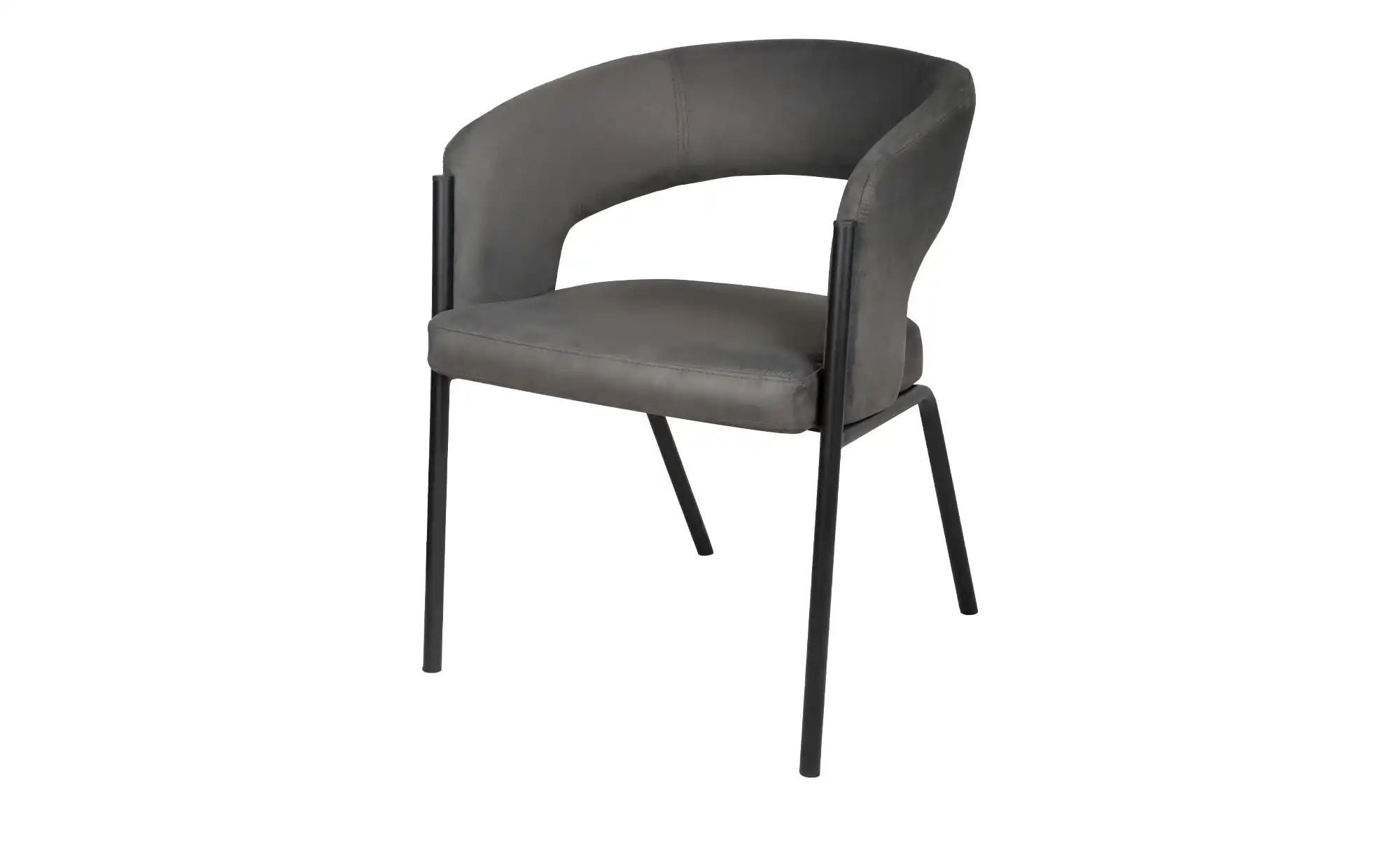 uno Armlehnstuhl  Saran ¦ grau ¦ Maße (cm): B: 60,5 H: 75,8 T: 61.5 Stühle günstig online kaufen
